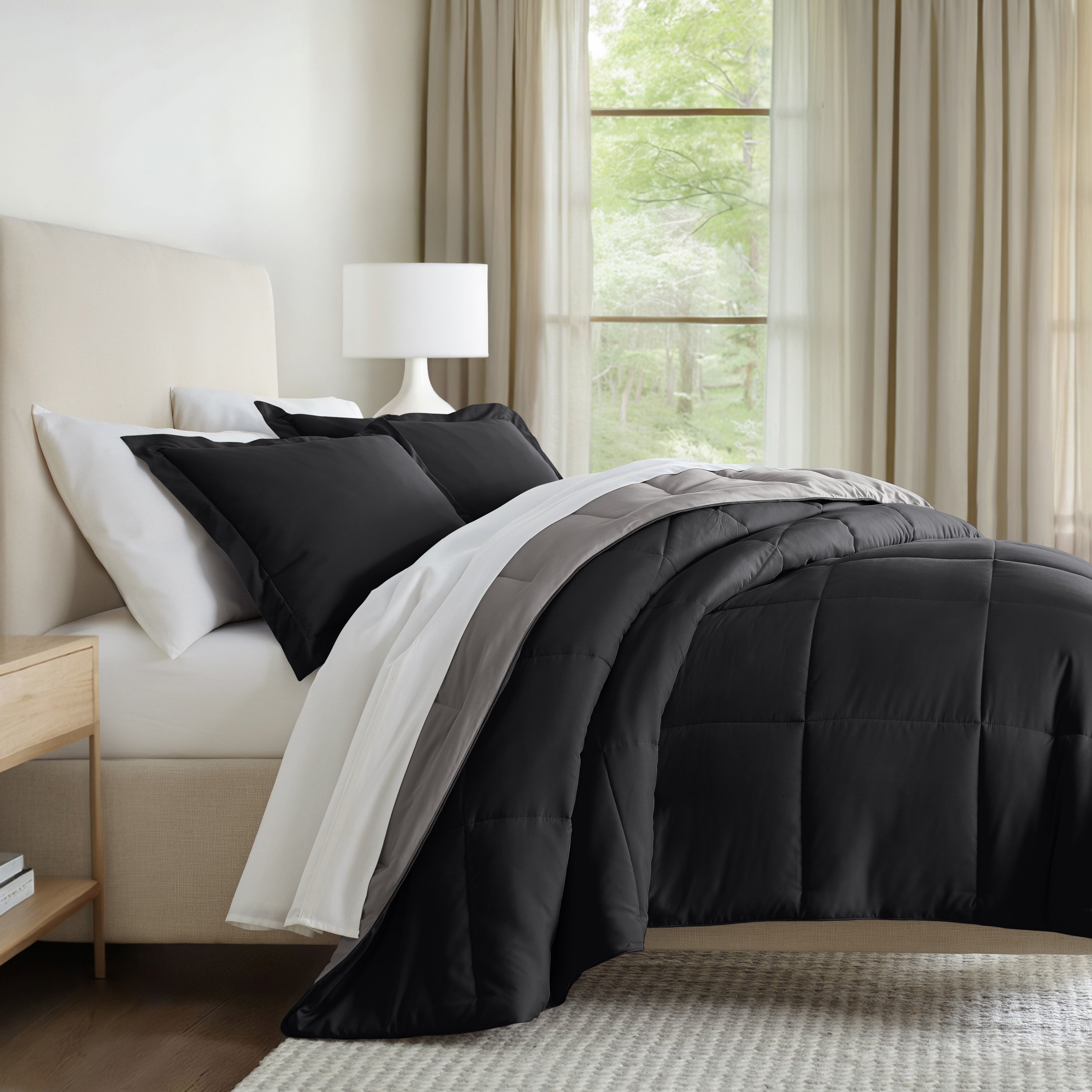 Lightweight All Season Reversible Down-Alternative Comforter Set