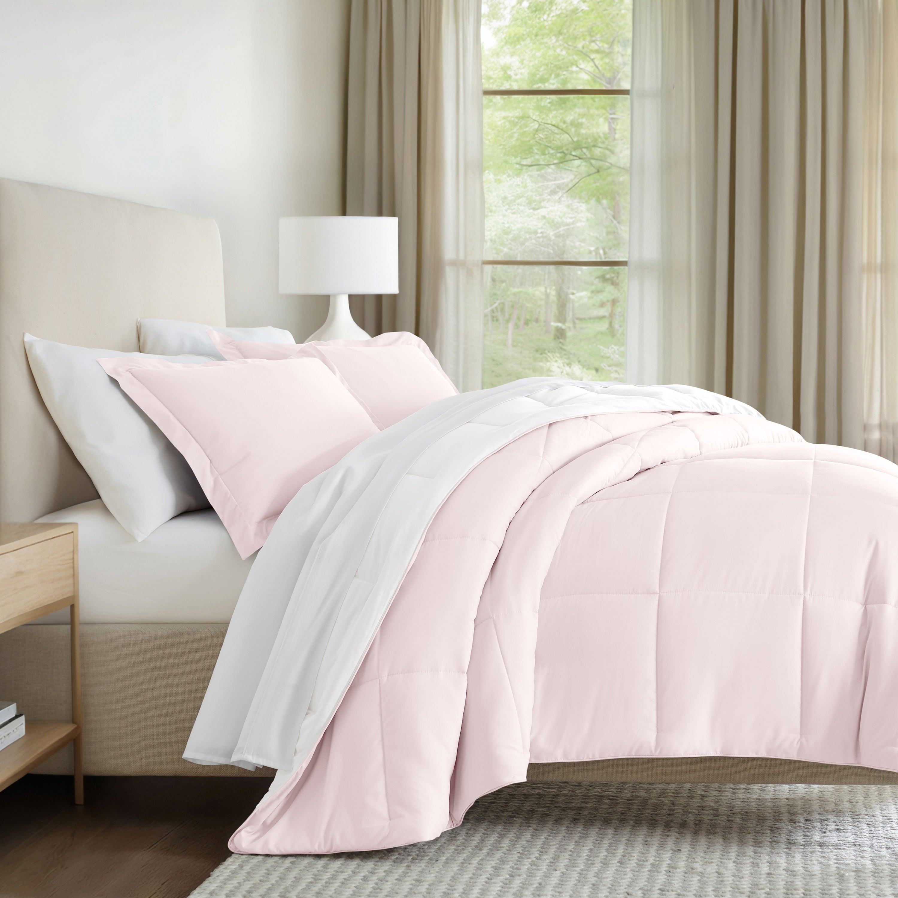 Lightweight All Season Reversible Down-Alternative Comforter Set