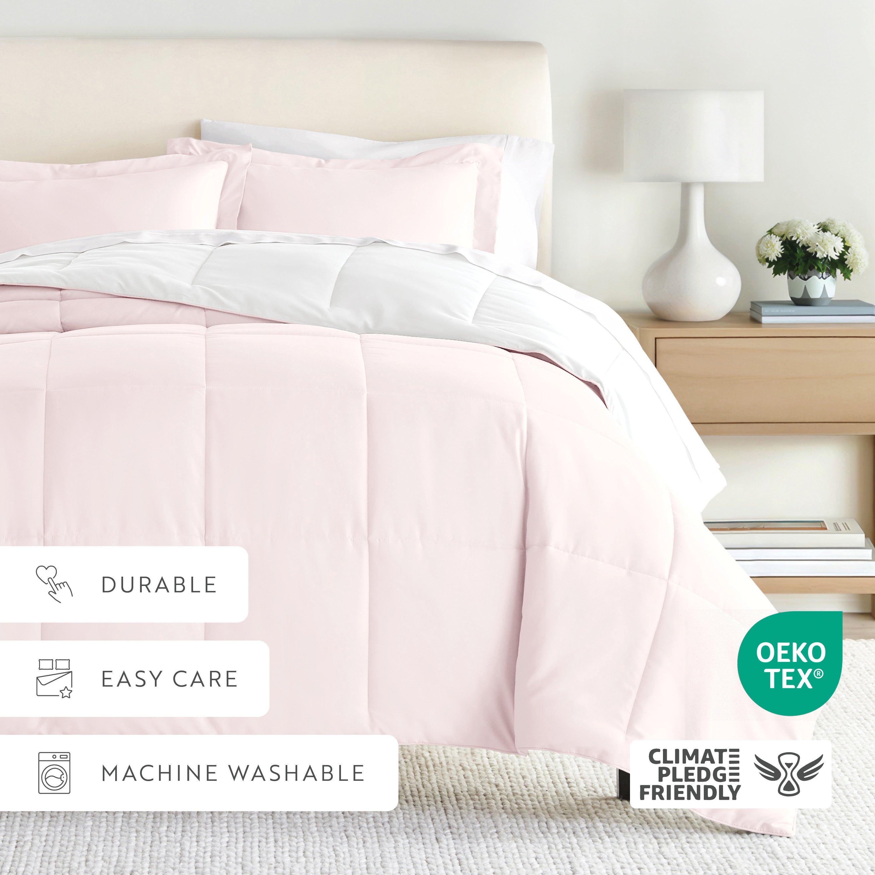 Lightweight All Season Reversible Down-Alternative Comforter Set