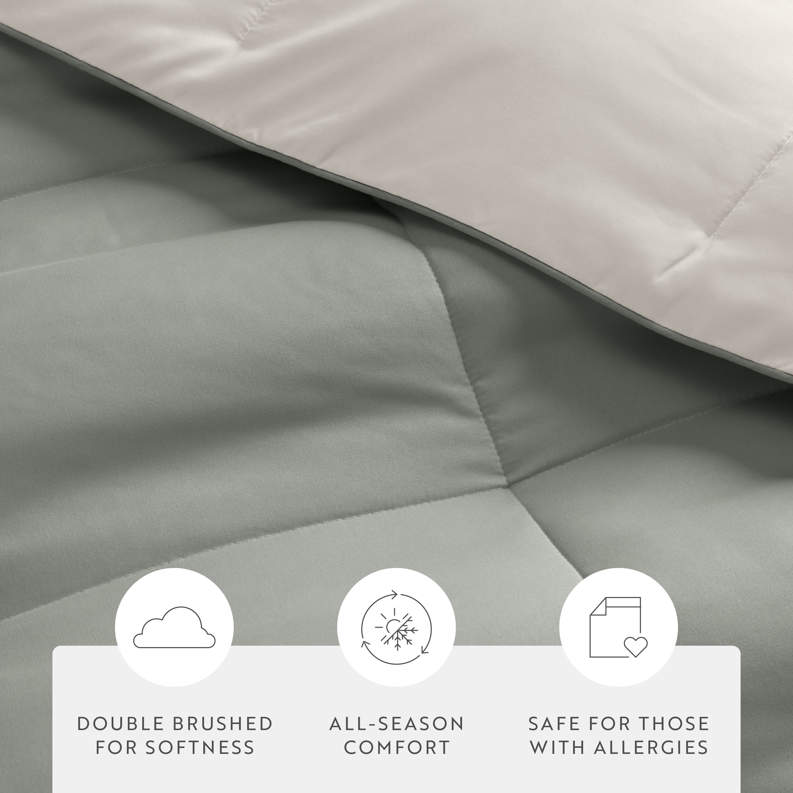 Lightweight All Season Reversible Down-Alternative Comforter Set