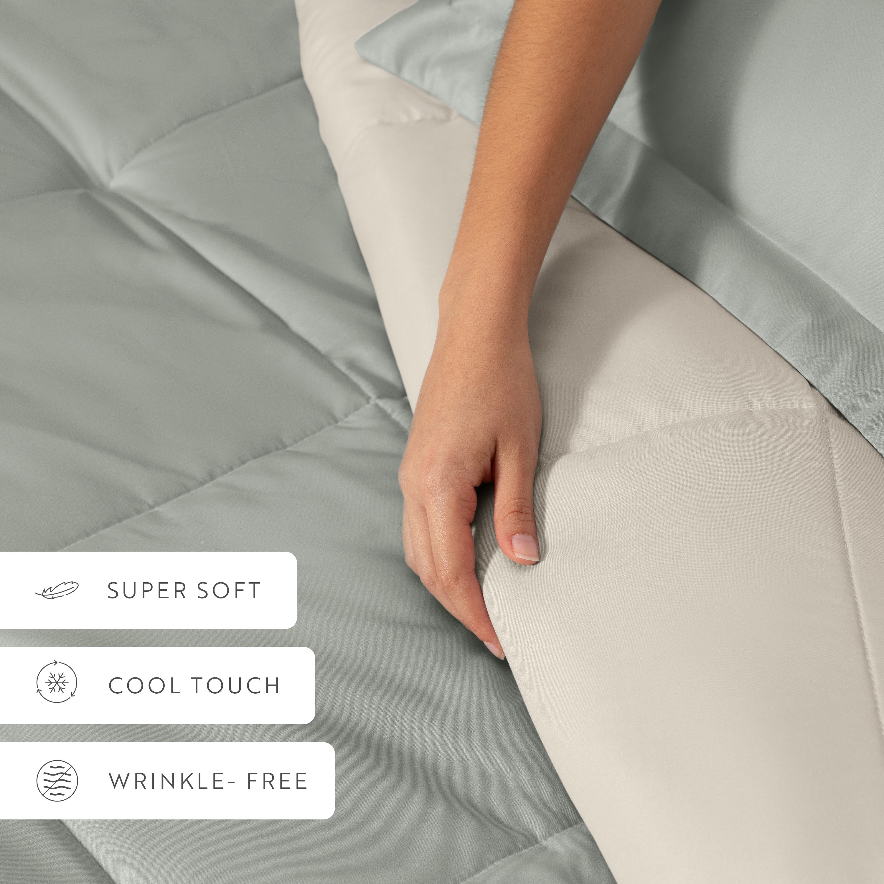 Lightweight All Season Reversible Down-Alternative Comforter Set