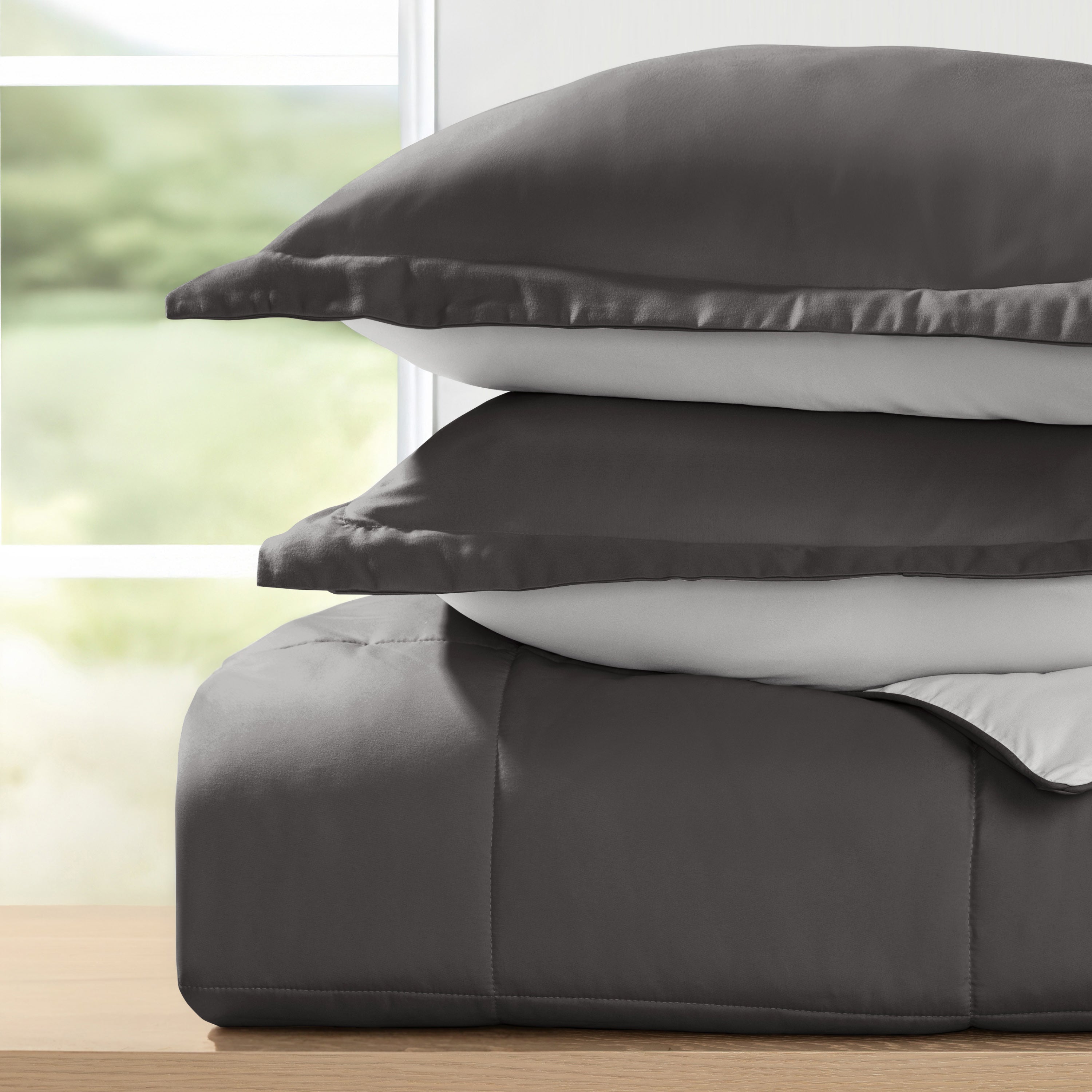 Lightweight All Season Reversible Down-Alternative Comforter Set