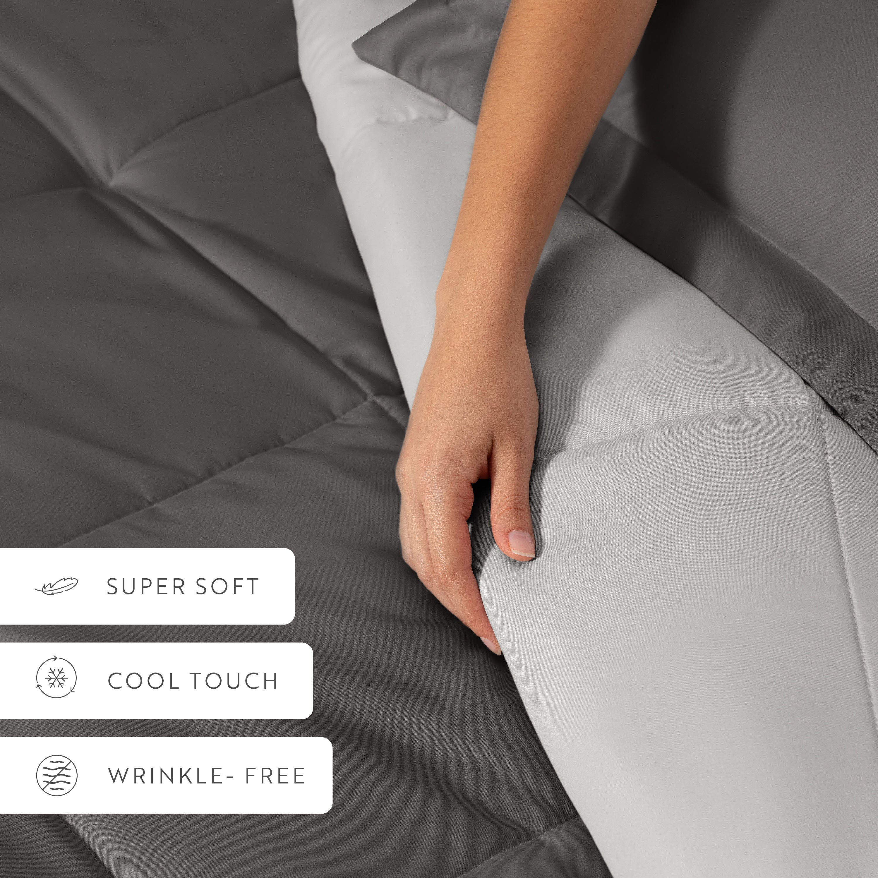 Lightweight All Season Reversible Down-Alternative Comforter Set