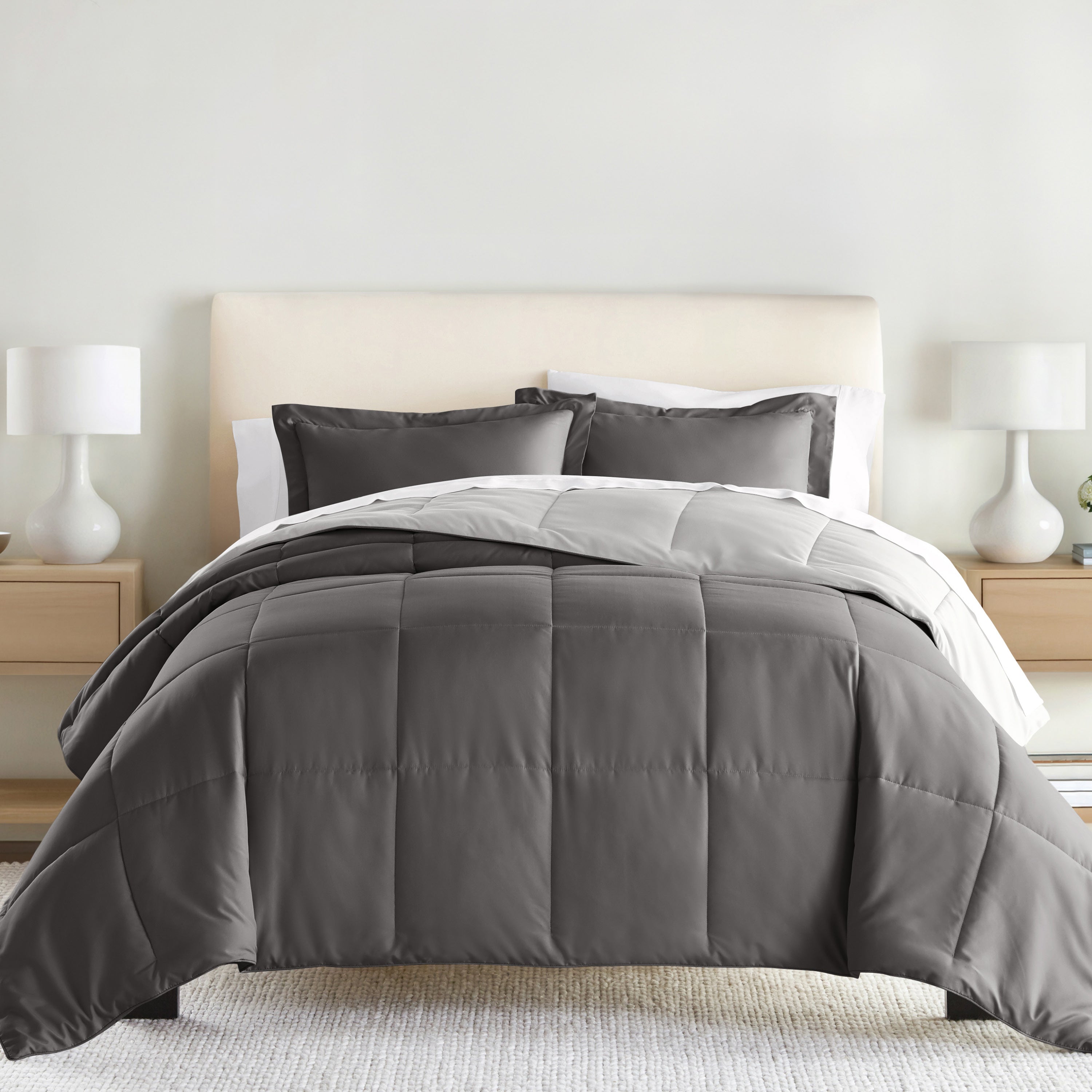 Lightweight All Season Reversible Down-Alternative Comforter Set