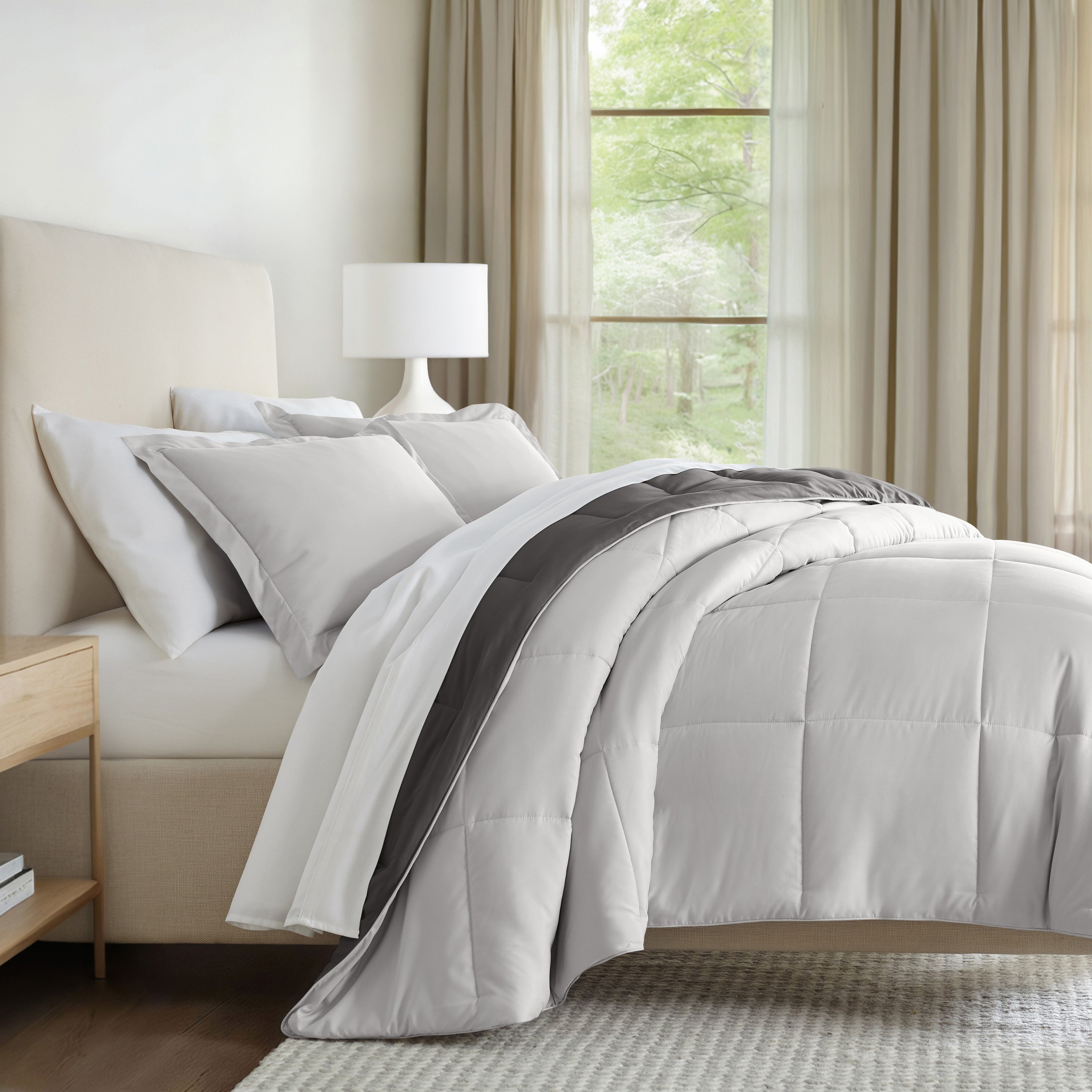 Lightweight All Season Reversible Down-Alternative Comforter Set