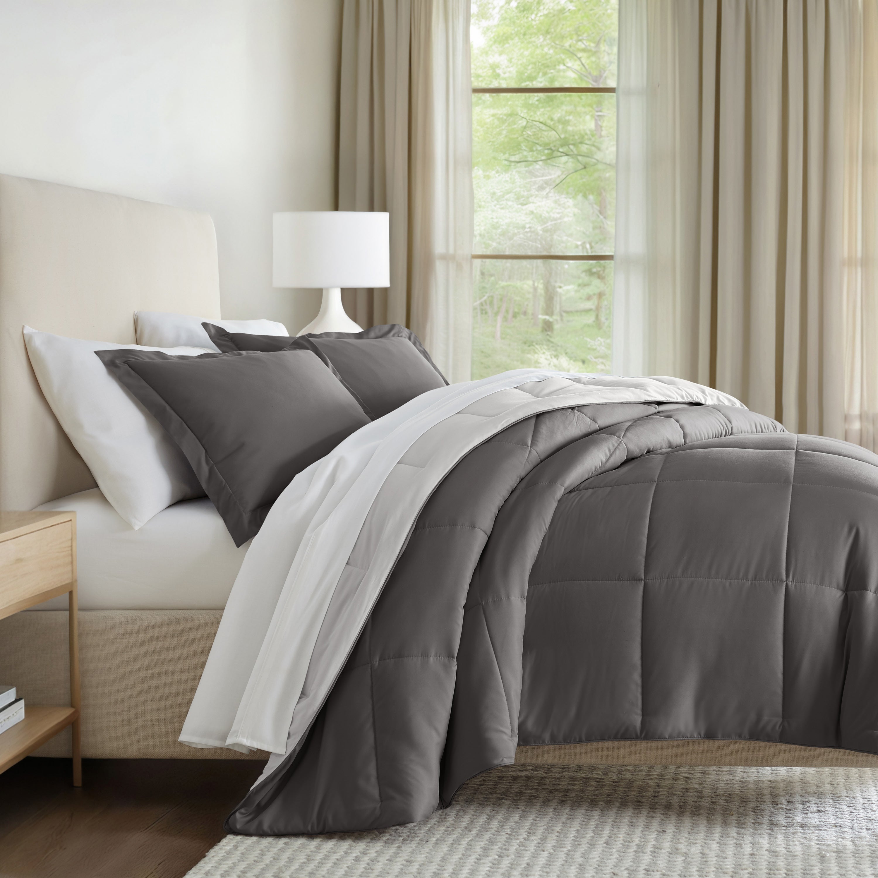 Lightweight All Season Reversible Down-Alternative Comforter Set