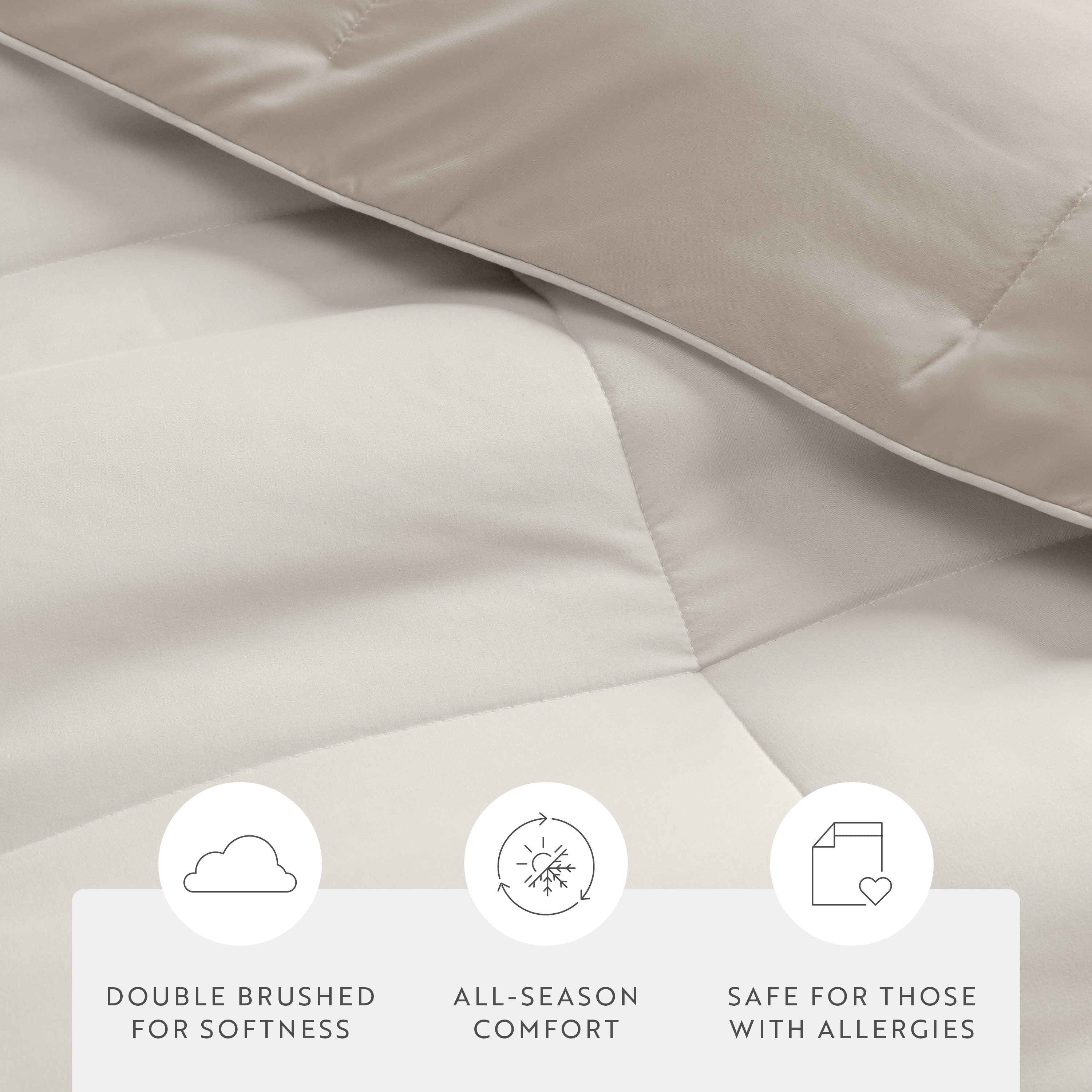 Lightweight All Season Reversible Down-Alternative Comforter Set