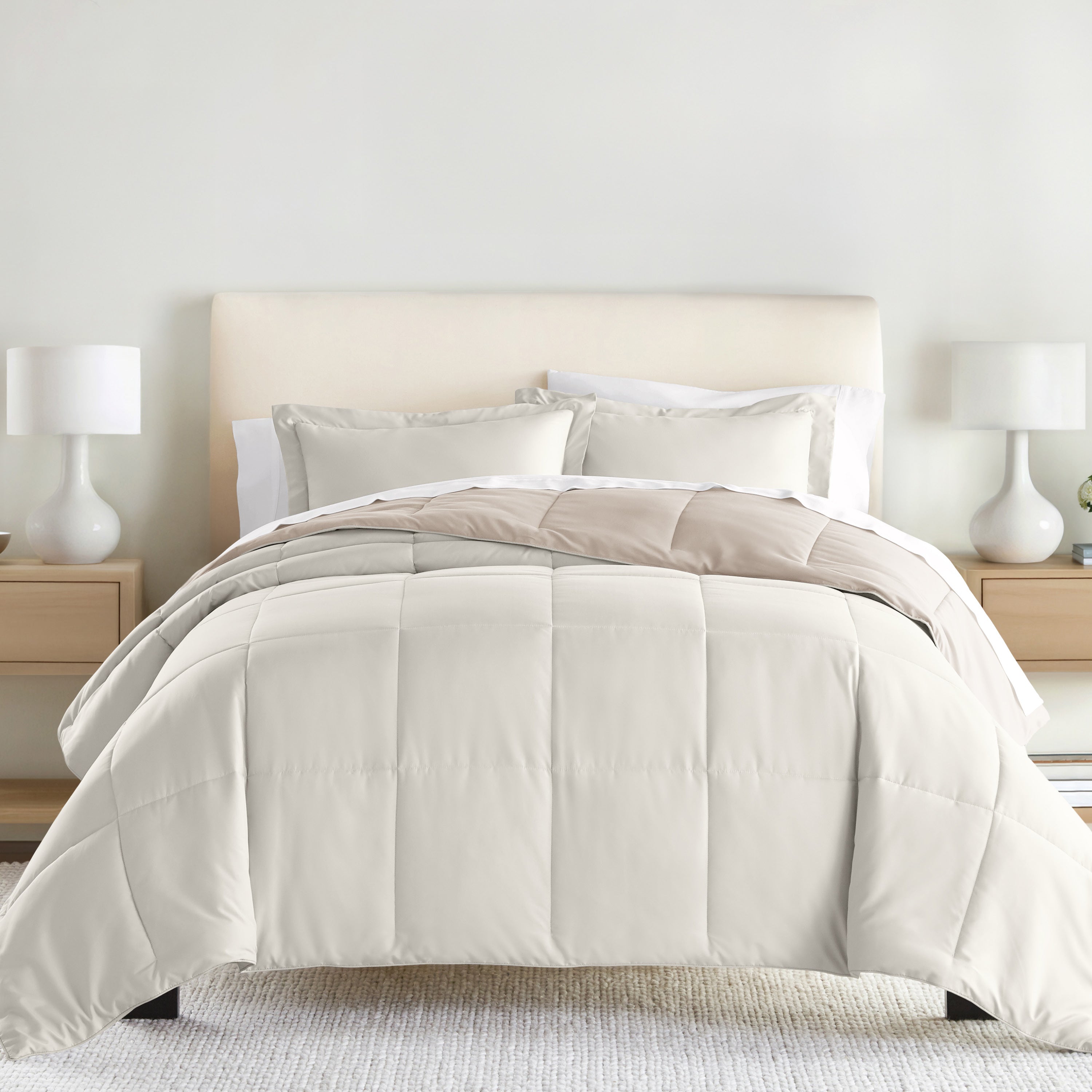 Lightweight All Season Reversible Down-Alternative Comforter Set