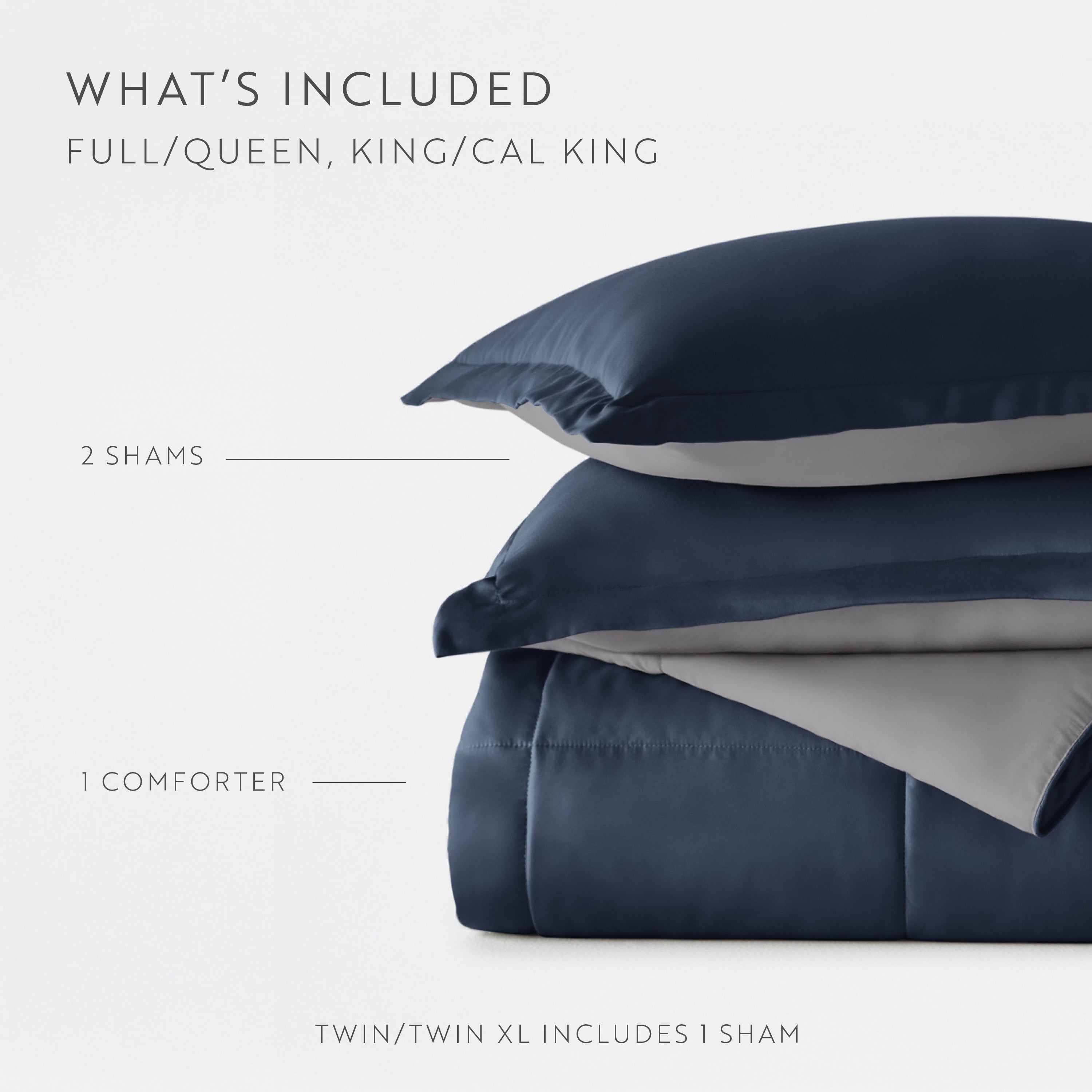 Lightweight All Season Reversible Down-Alternative Comforter Set