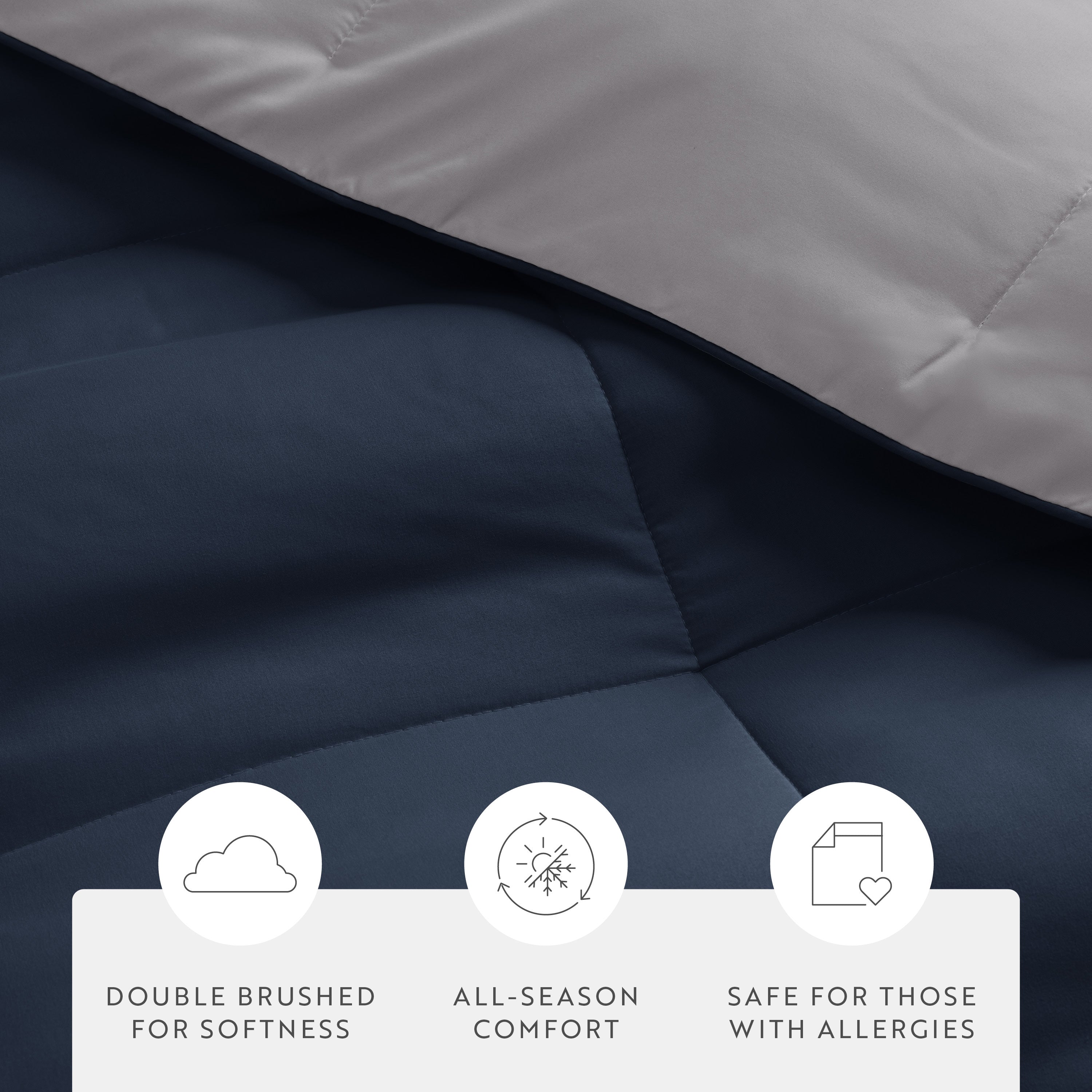 Lightweight All Season Reversible Down-Alternative Comforter Set