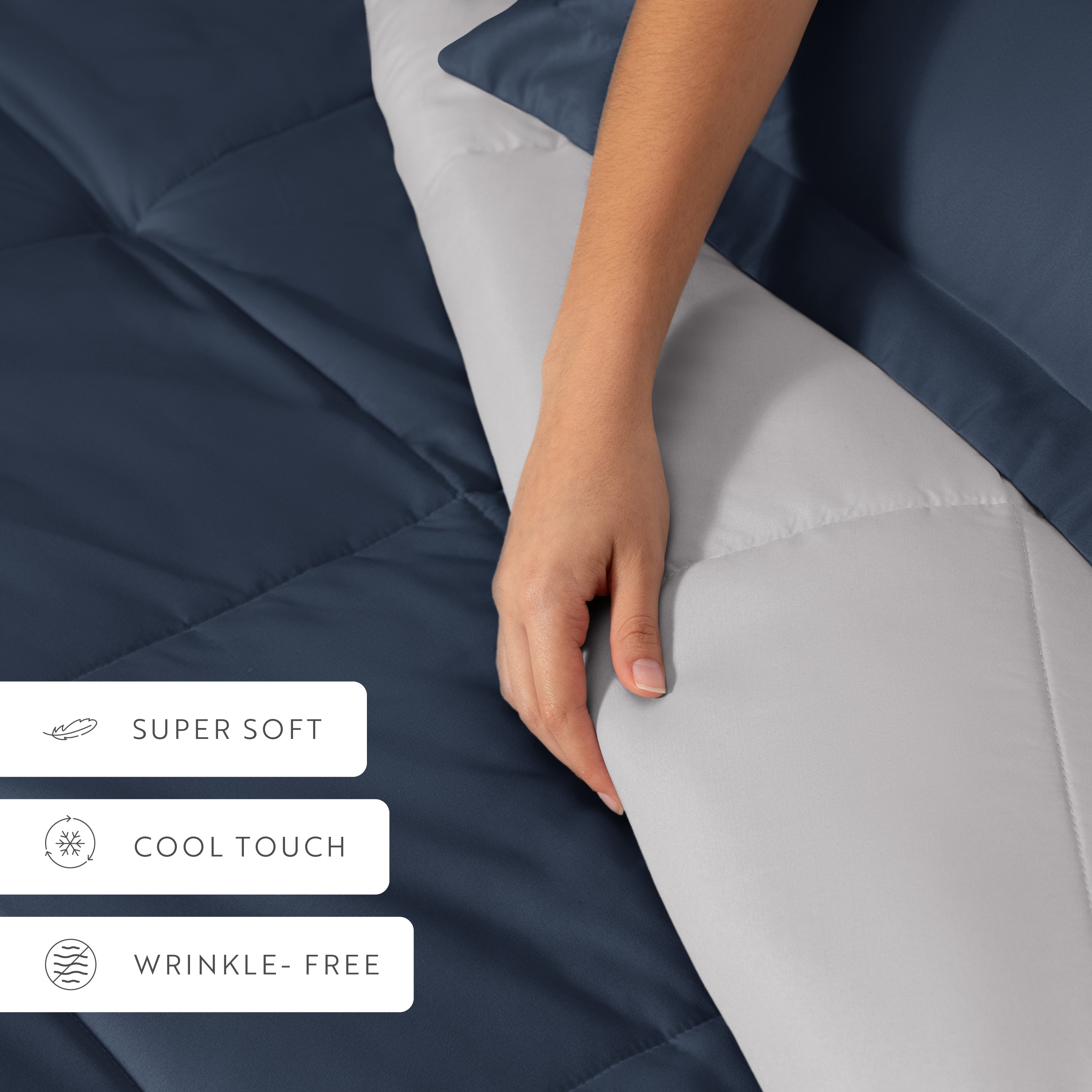 Lightweight All Season Reversible Down-Alternative Comforter Set