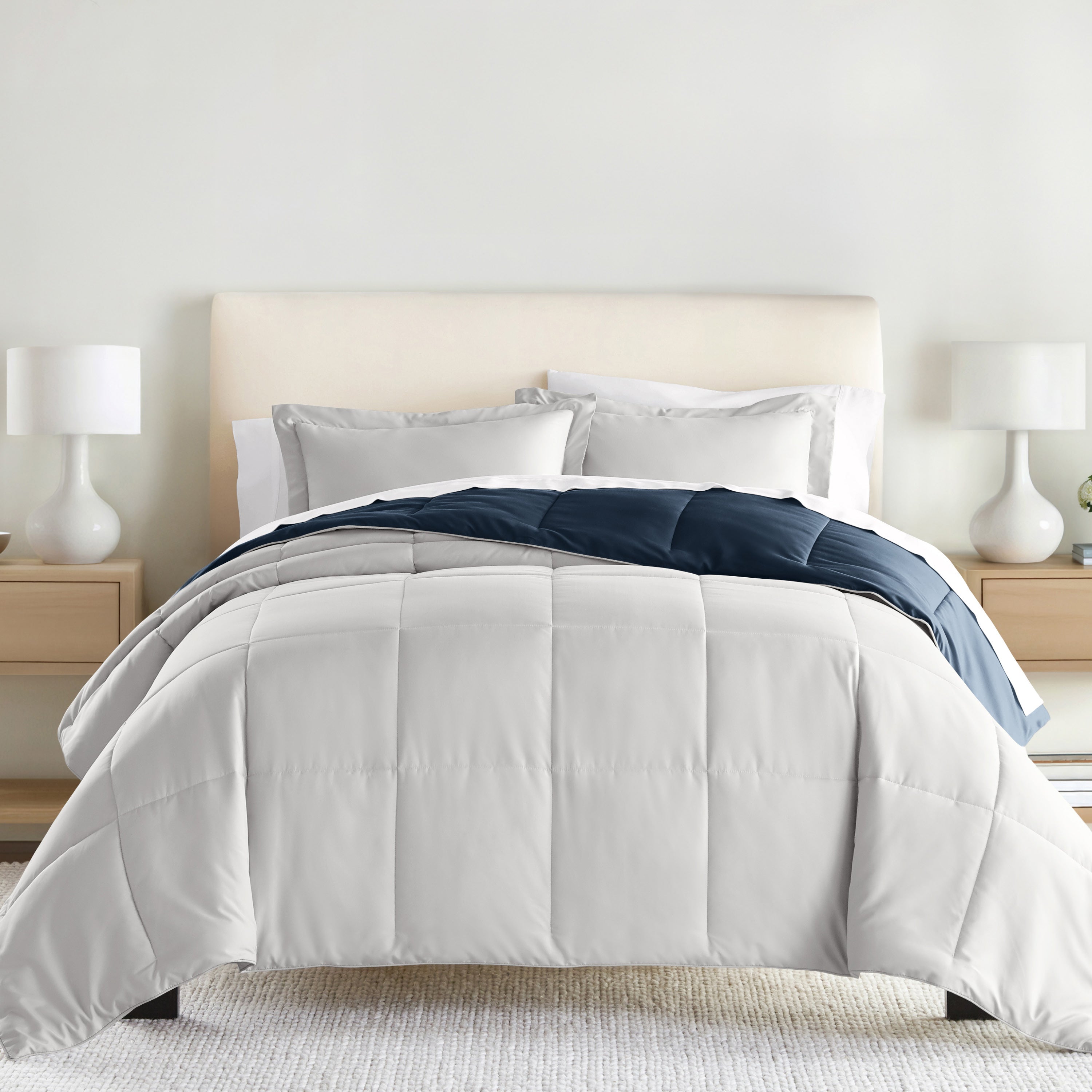 Lightweight All Season Reversible Down-Alternative Comforter Set