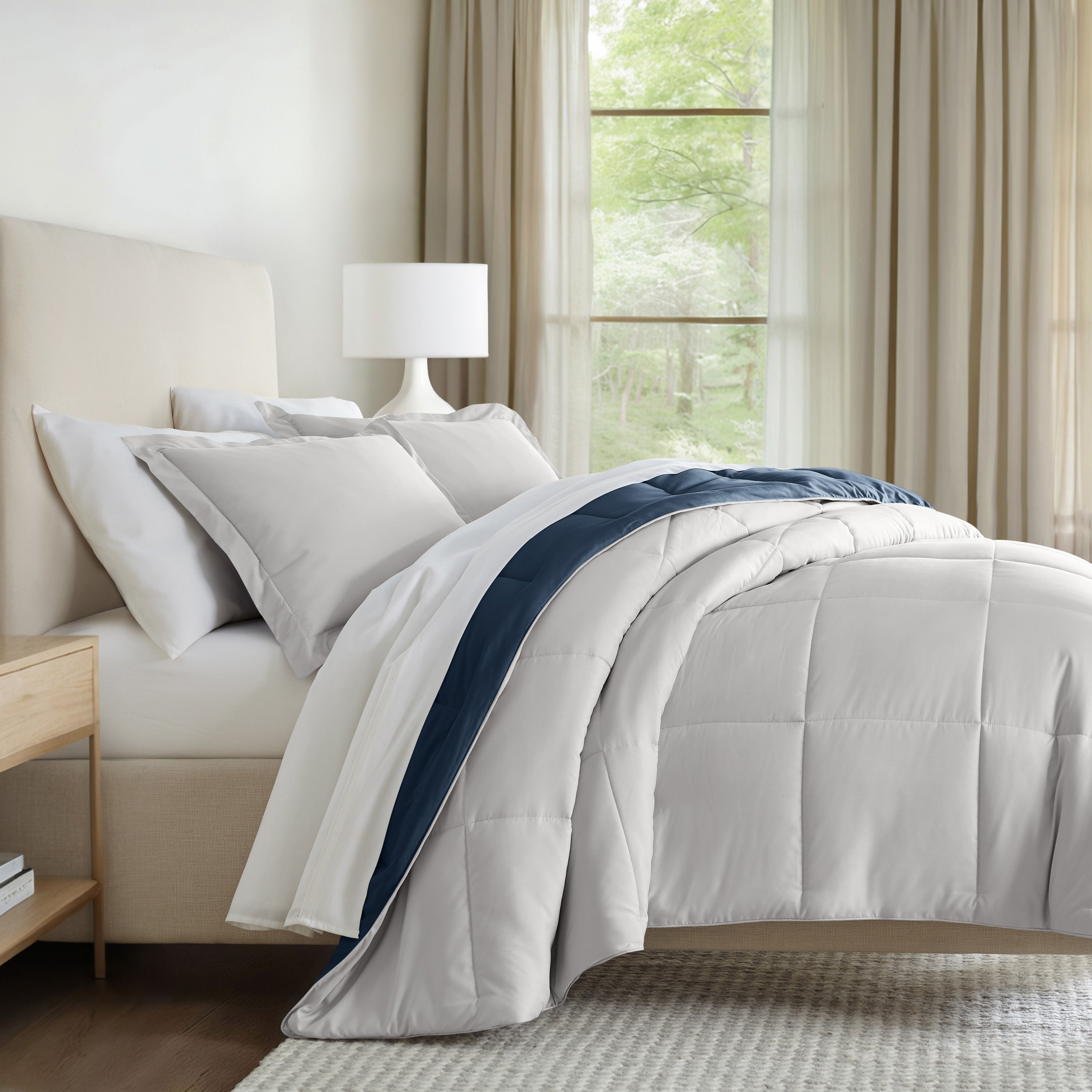 Lightweight All Season Reversible Down-Alternative Comforter Set