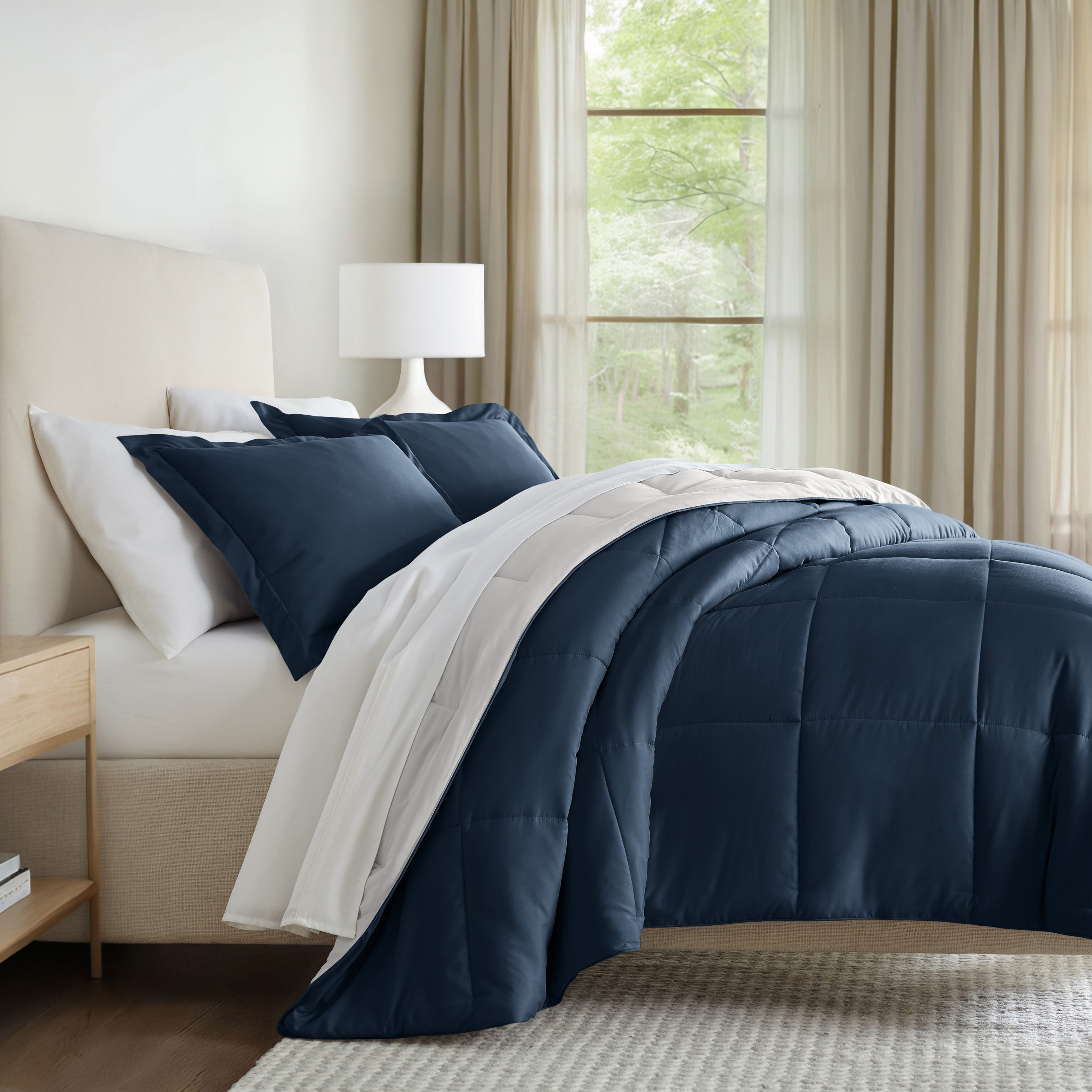 Lightweight All Season Reversible Down-Alternative Comforter Set
