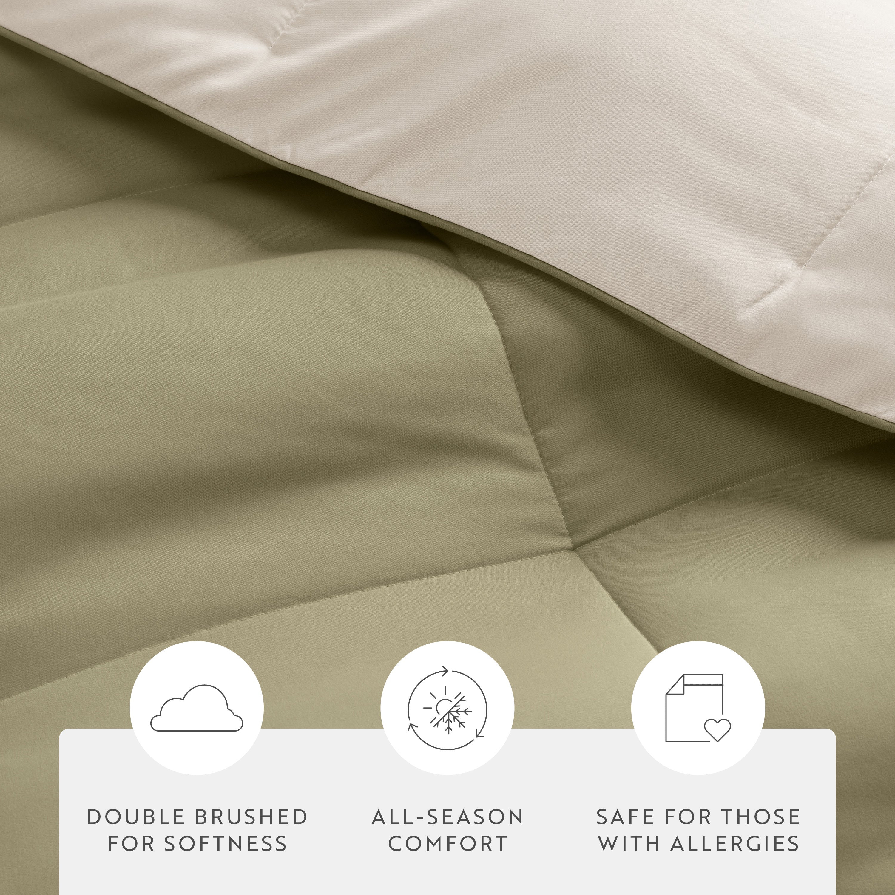 Lightweight All Season Reversible Down-Alternative Comforter Set