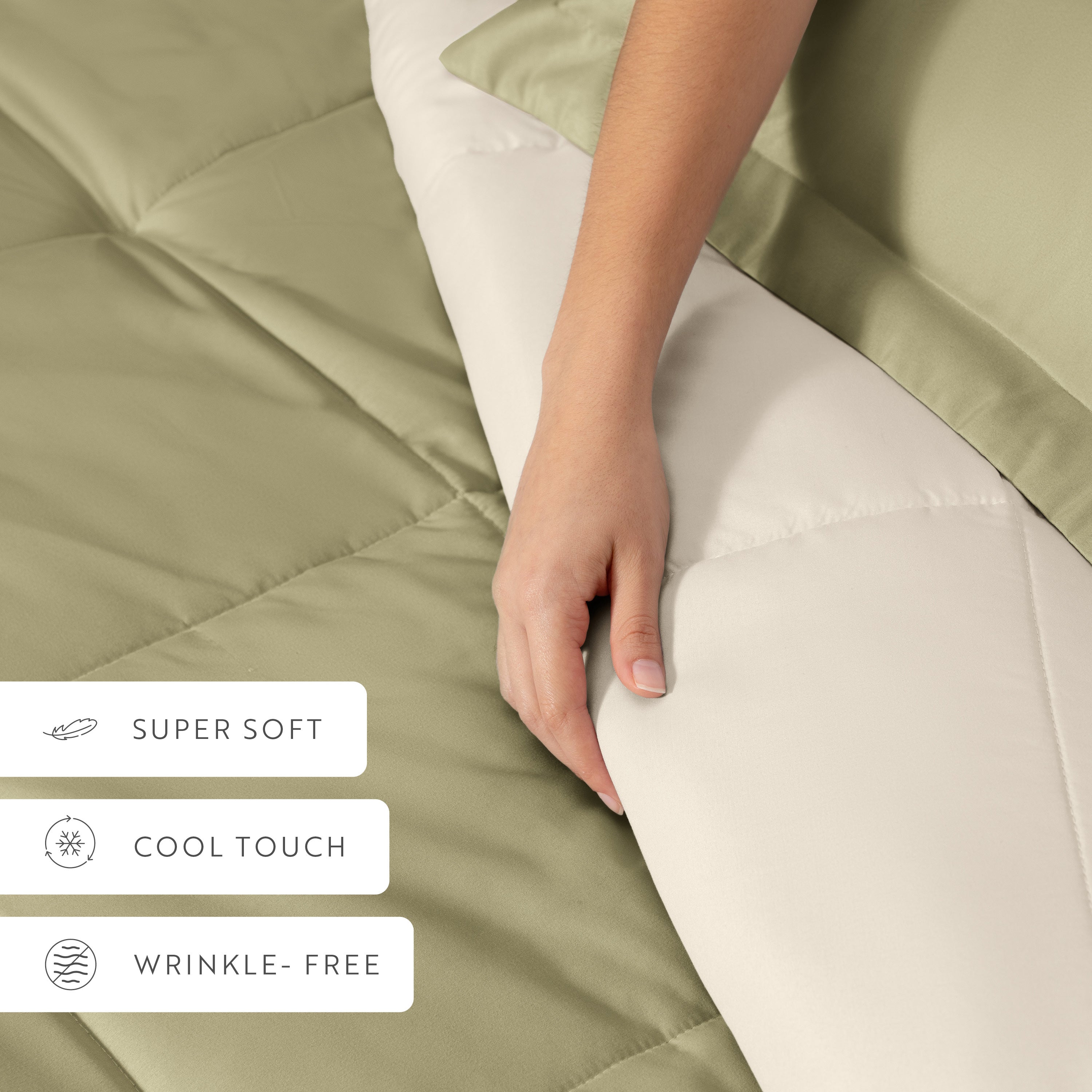 Lightweight All Season Reversible Down-Alternative Comforter Set