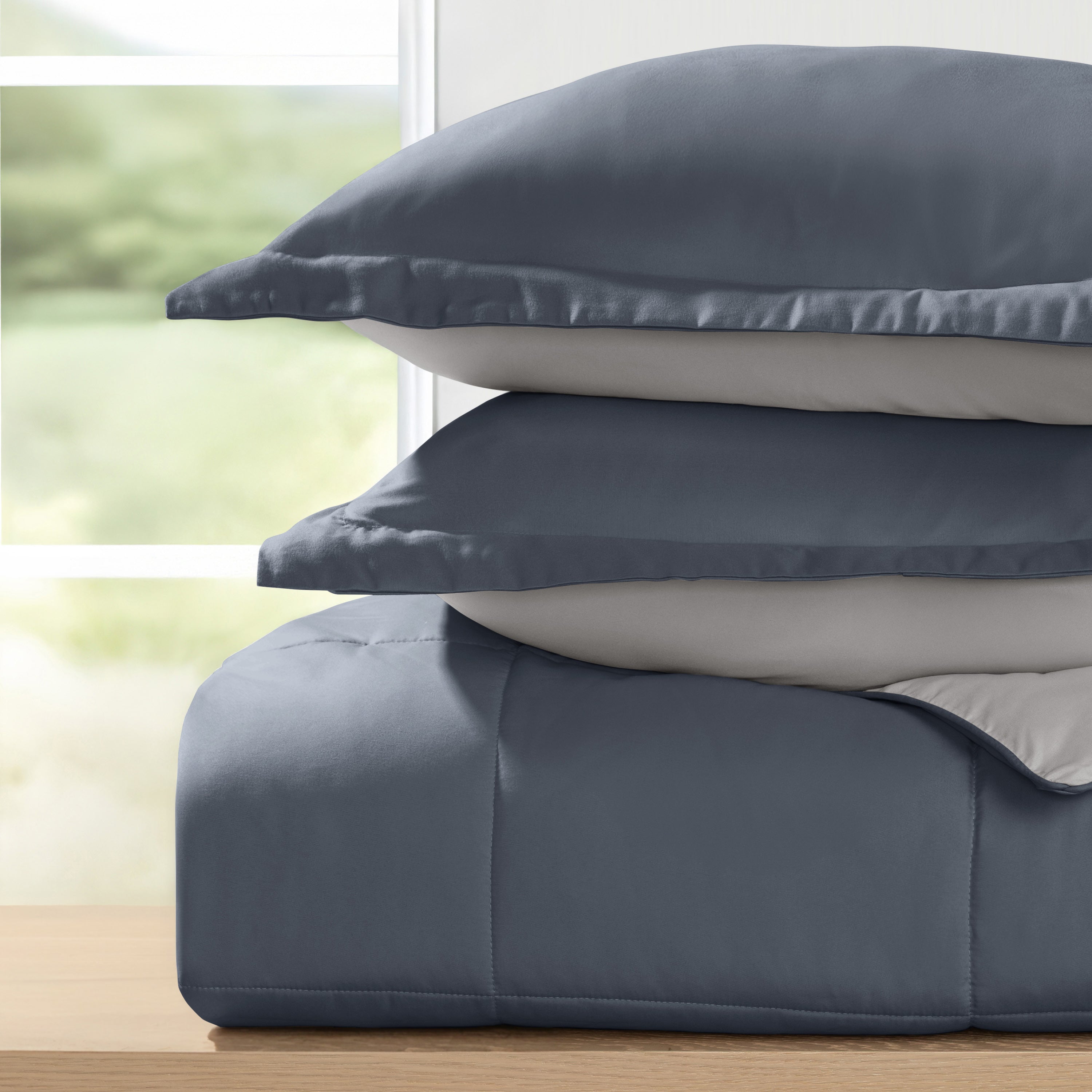 Lightweight All Season Reversible Down-Alternative Comforter Set