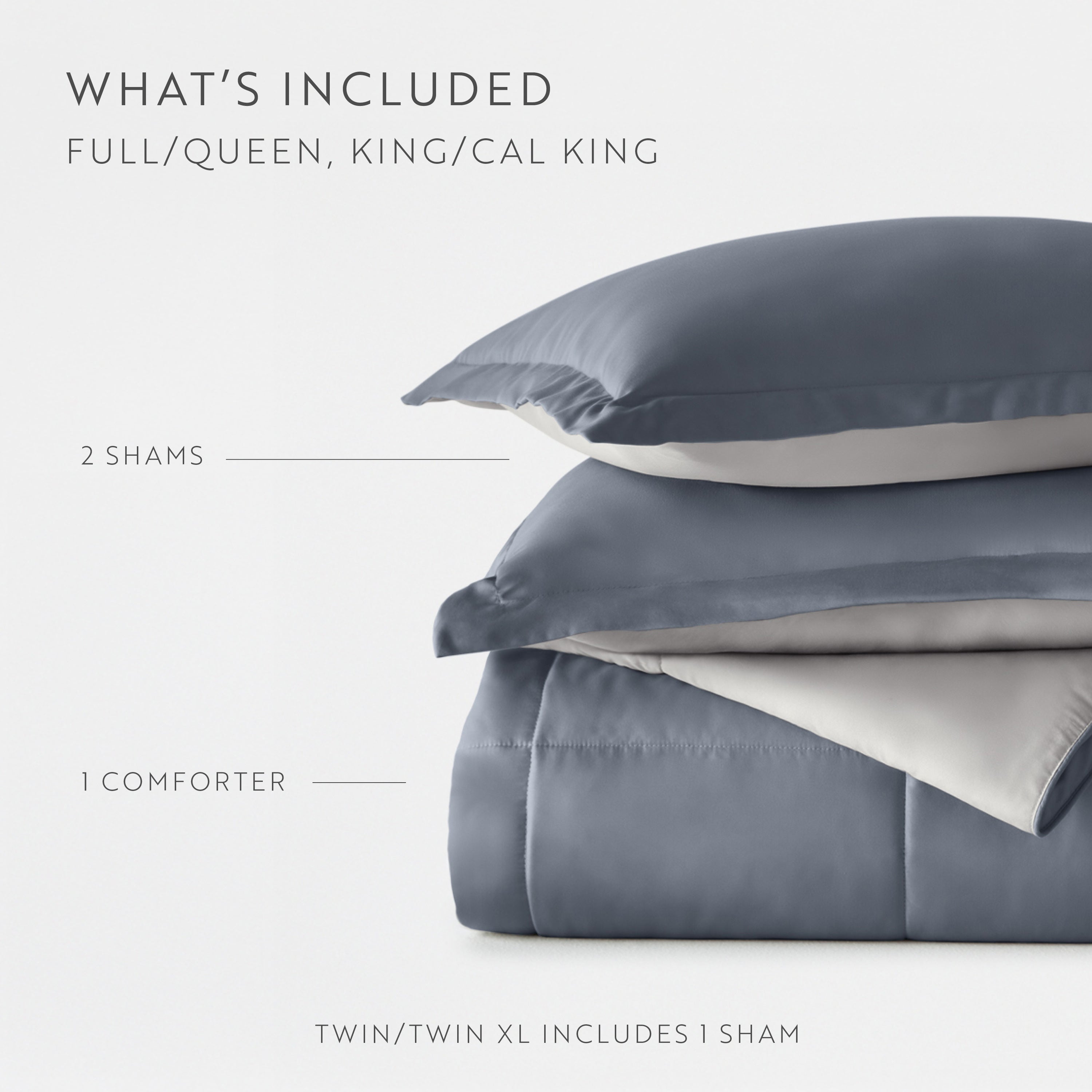 Lightweight All Season Reversible Down-Alternative Comforter Set