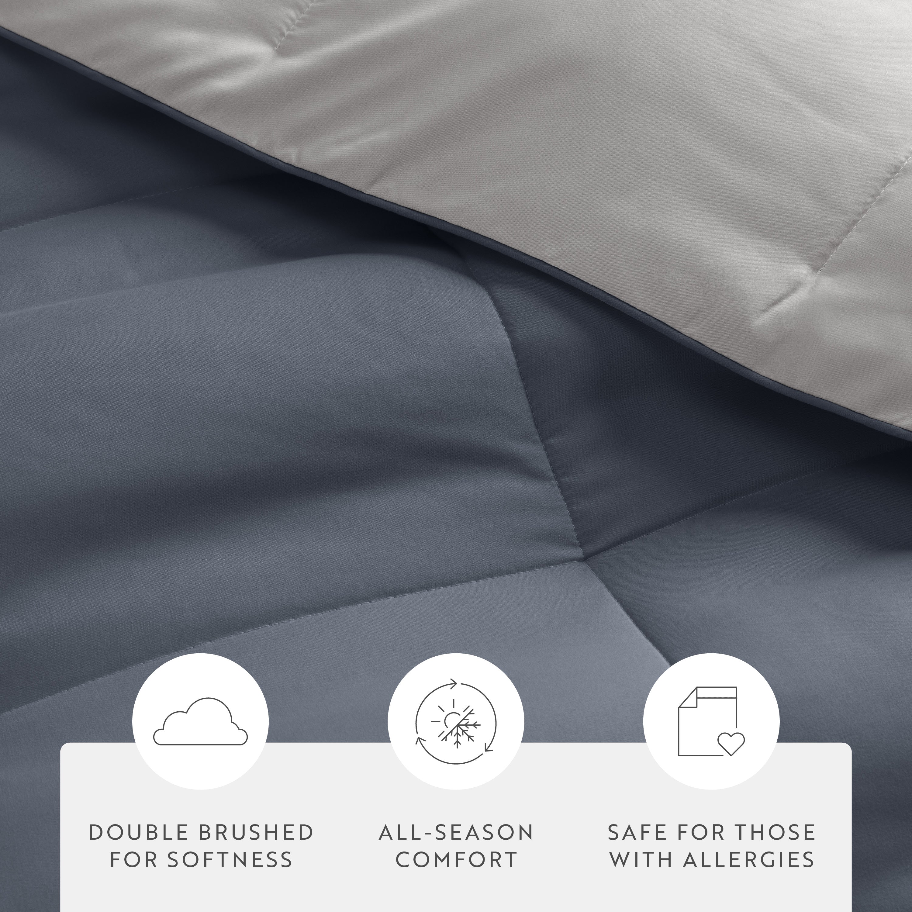 Lightweight All Season Reversible Down-Alternative Comforter Set