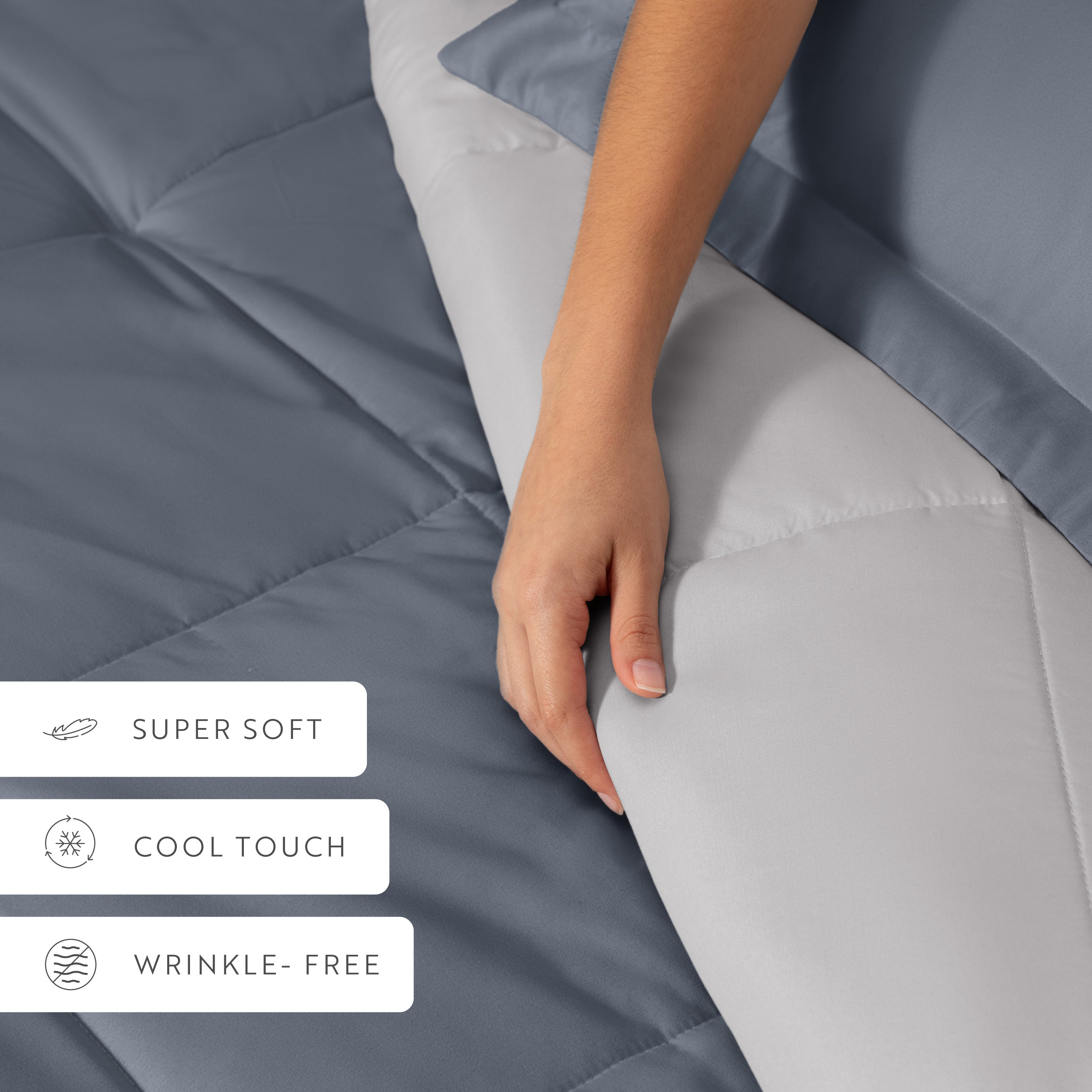 Lightweight All Season Reversible Down-Alternative Comforter Set