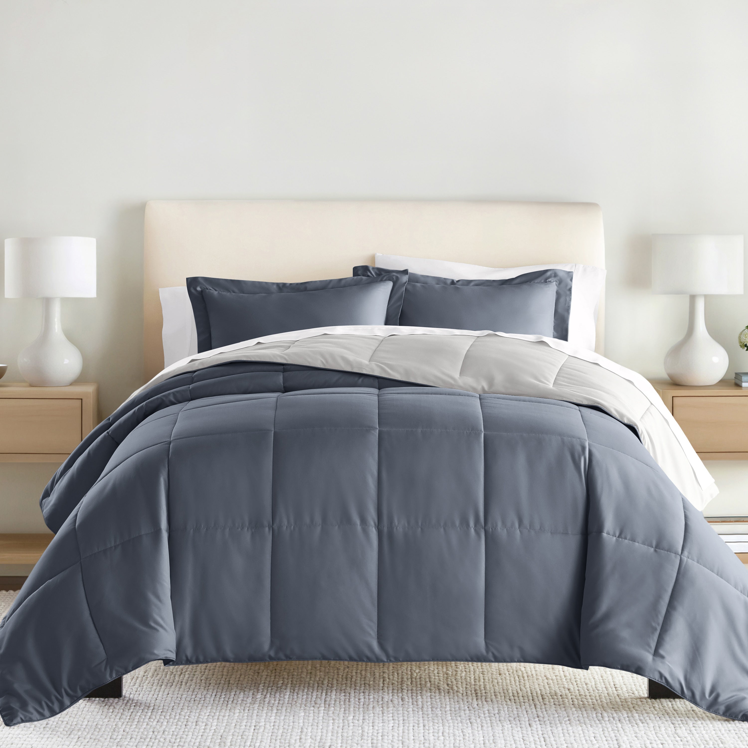 Lightweight All Season Reversible Down-Alternative Comforter Set