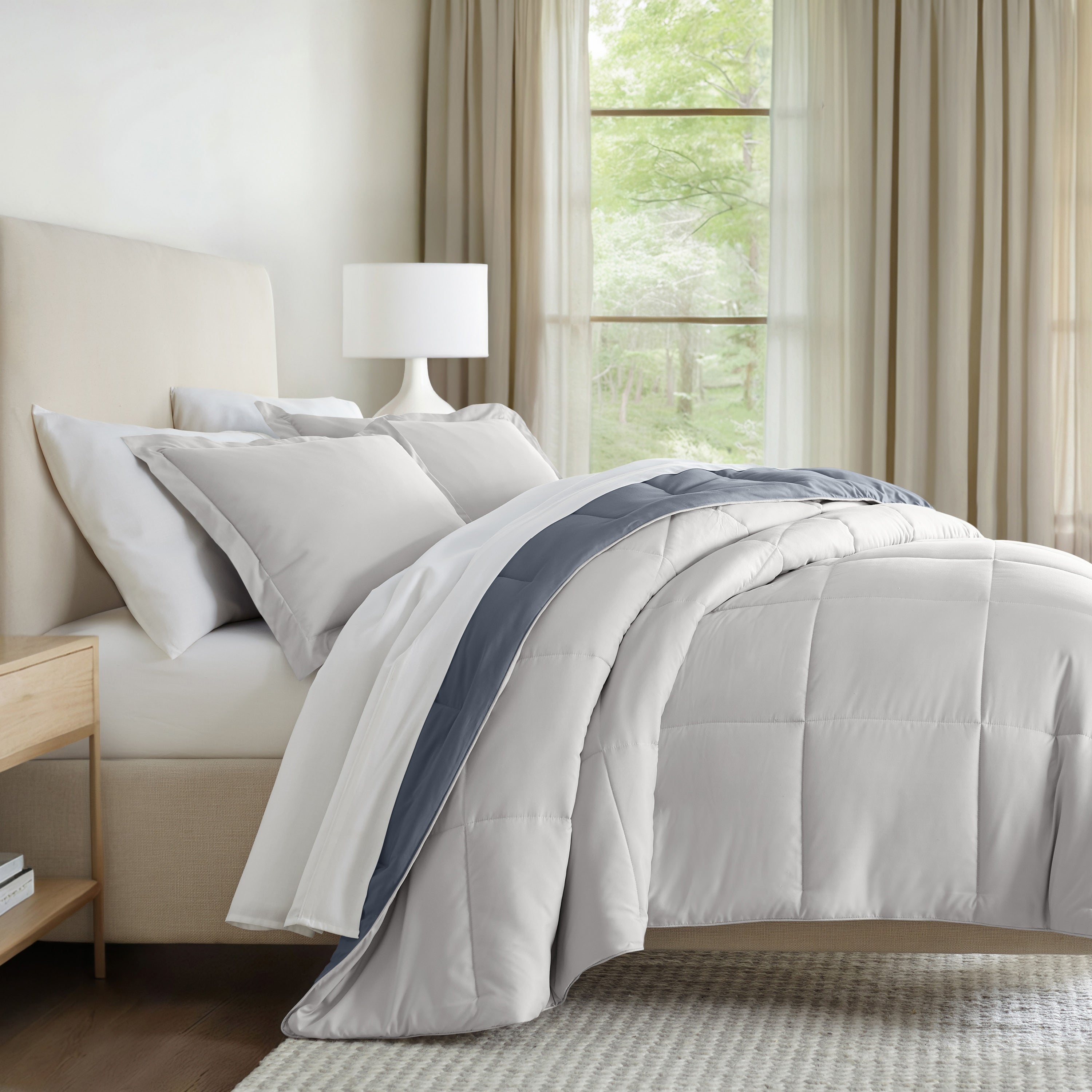Lightweight All Season Reversible Down-Alternative Comforter Set