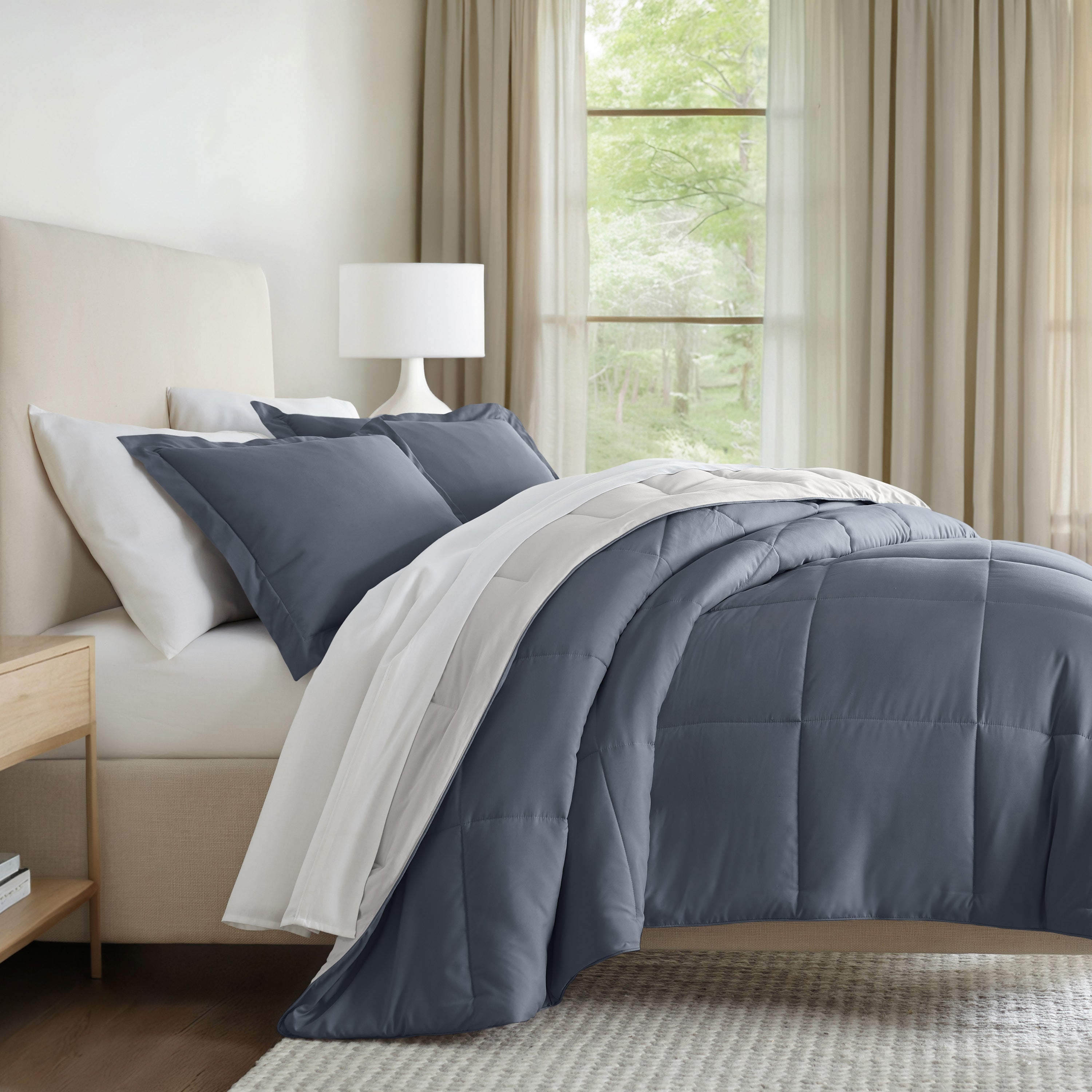 Lightweight All Season Reversible Down-Alternative Comforter Set