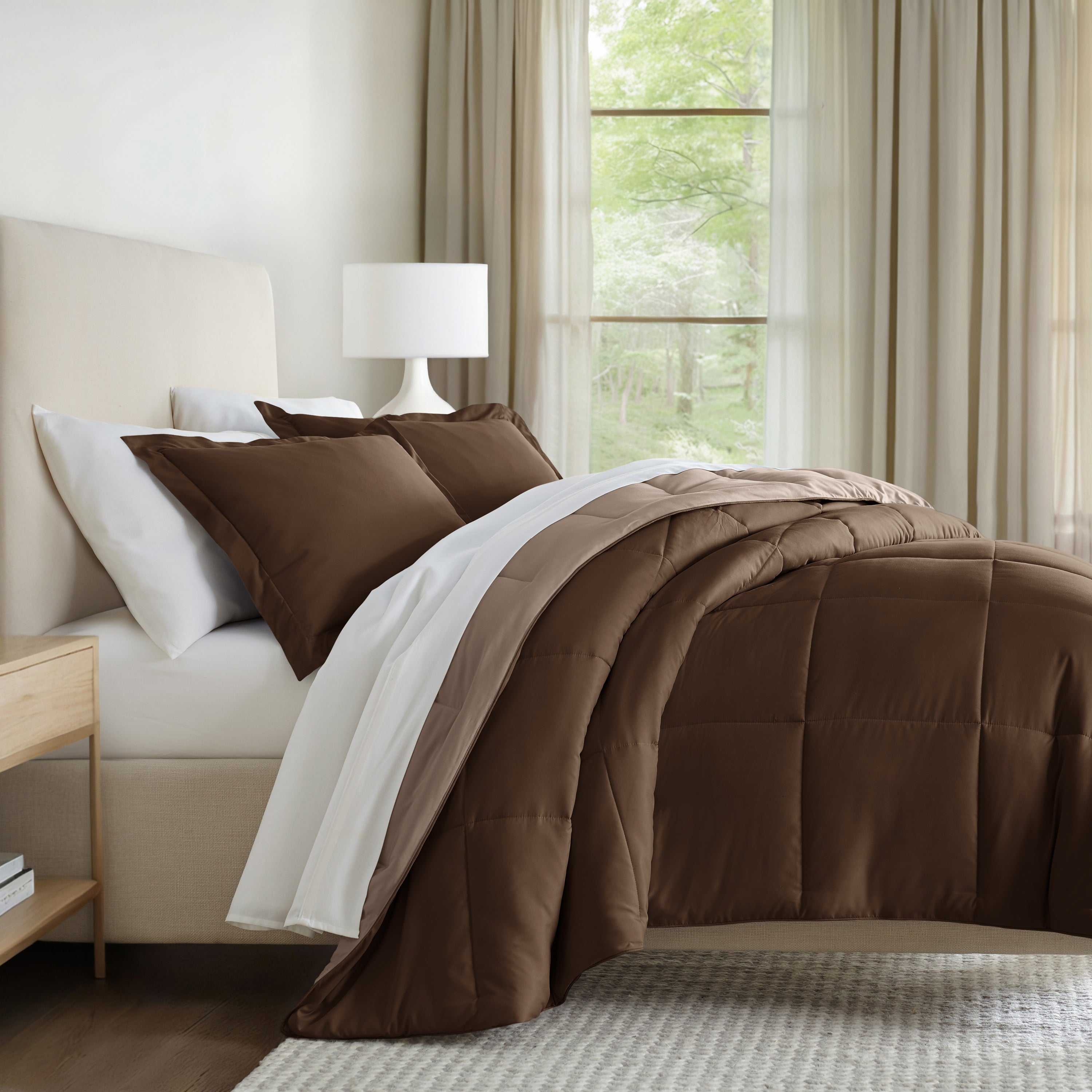 Lightweight All Season Reversible Down-Alternative Comforter Set