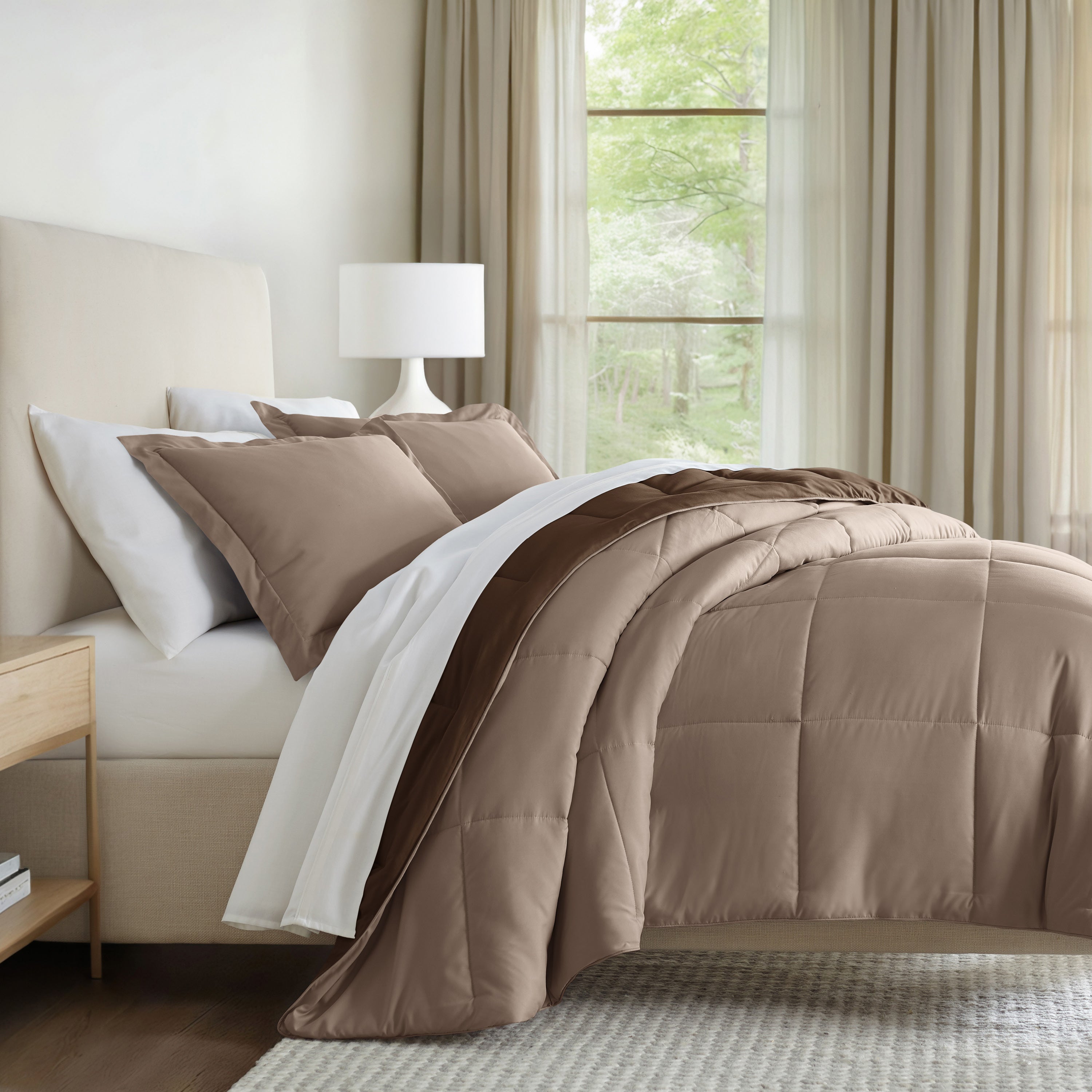 Lightweight All Season Reversible Down-Alternative Comforter Set