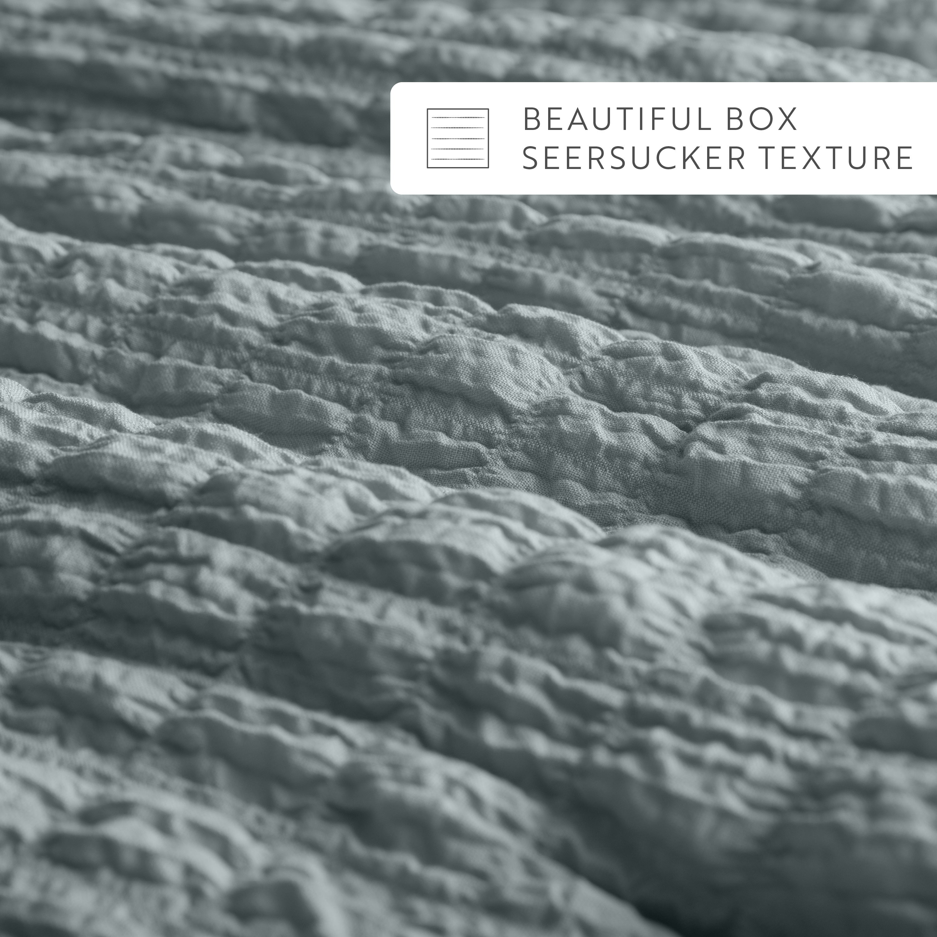 Seersucker Box Textured Down-Alternative Comforter Set