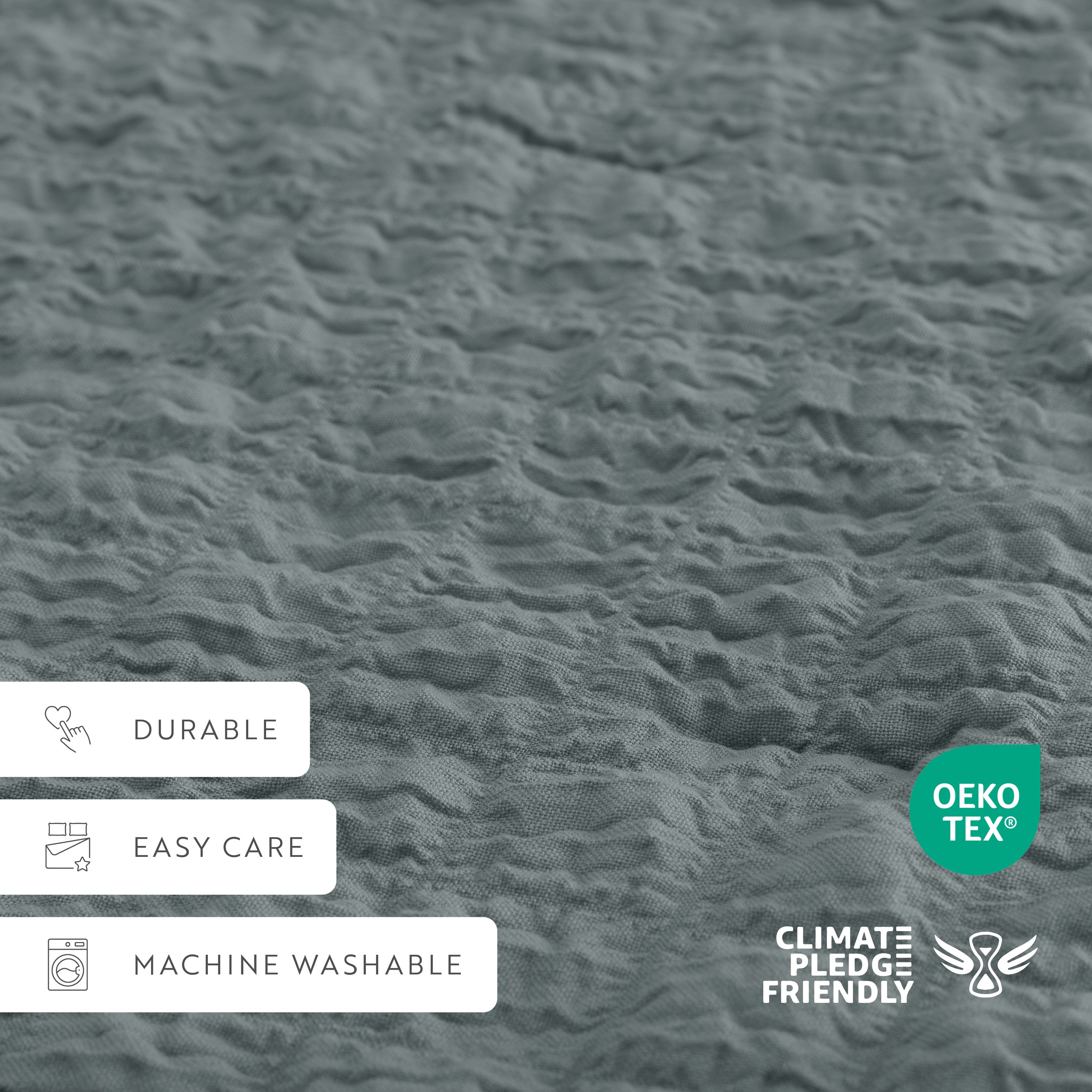 Seersucker Box Textured Down-Alternative Comforter Set