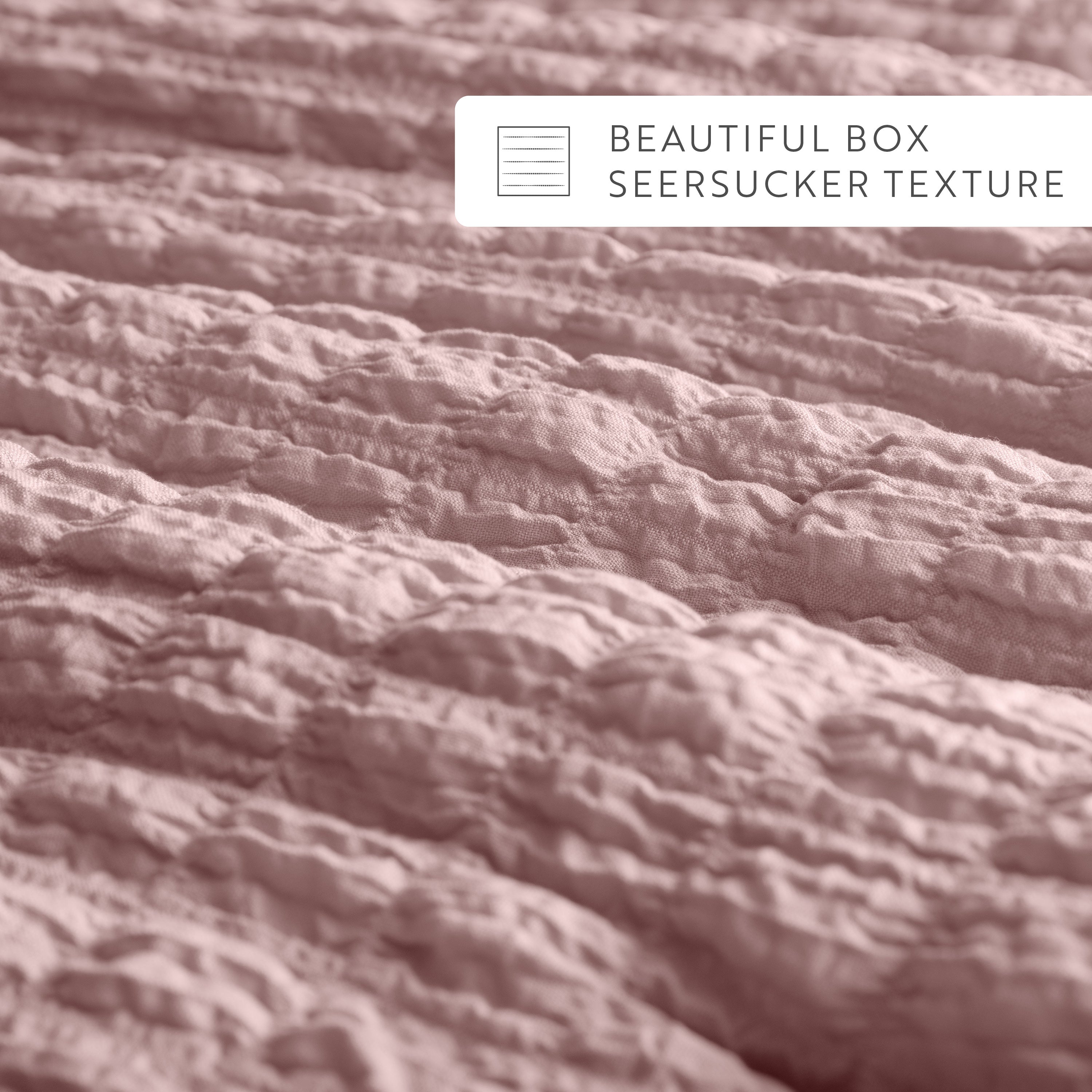 Seersucker Box Textured Down-Alternative Comforter Set