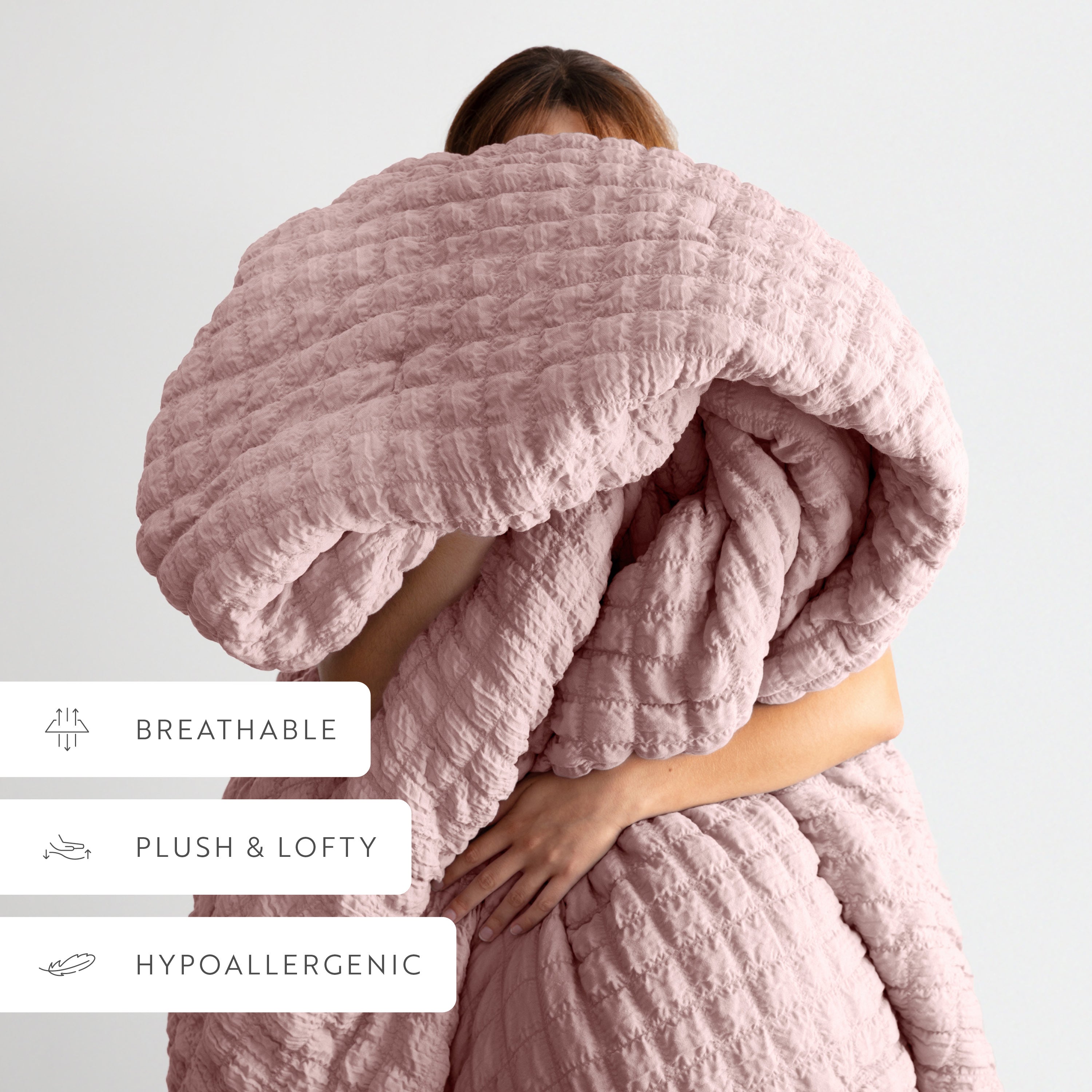 Seersucker Box Textured Down-Alternative Comforter Set