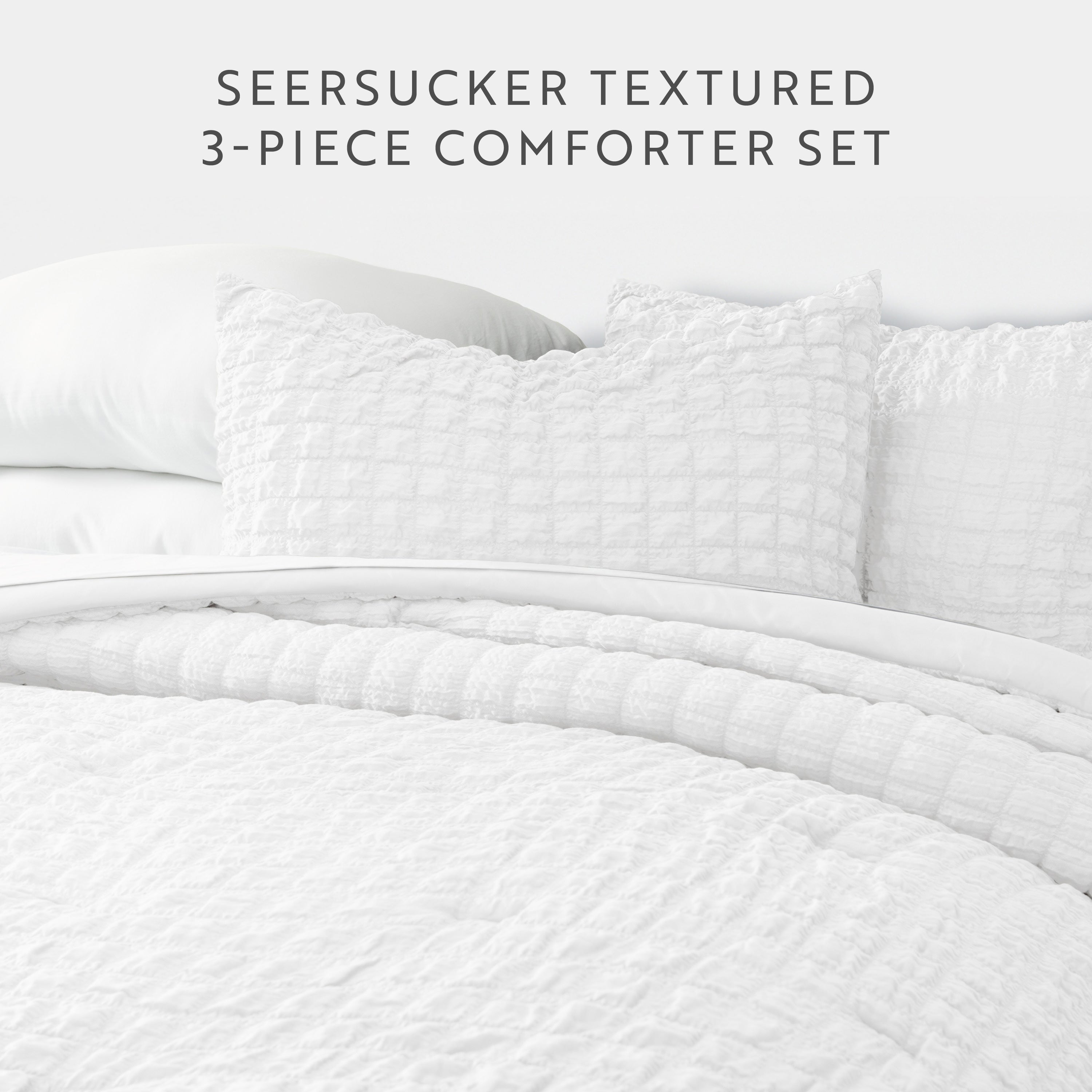 Seersucker Box Textured Down-Alternative Comforter Set