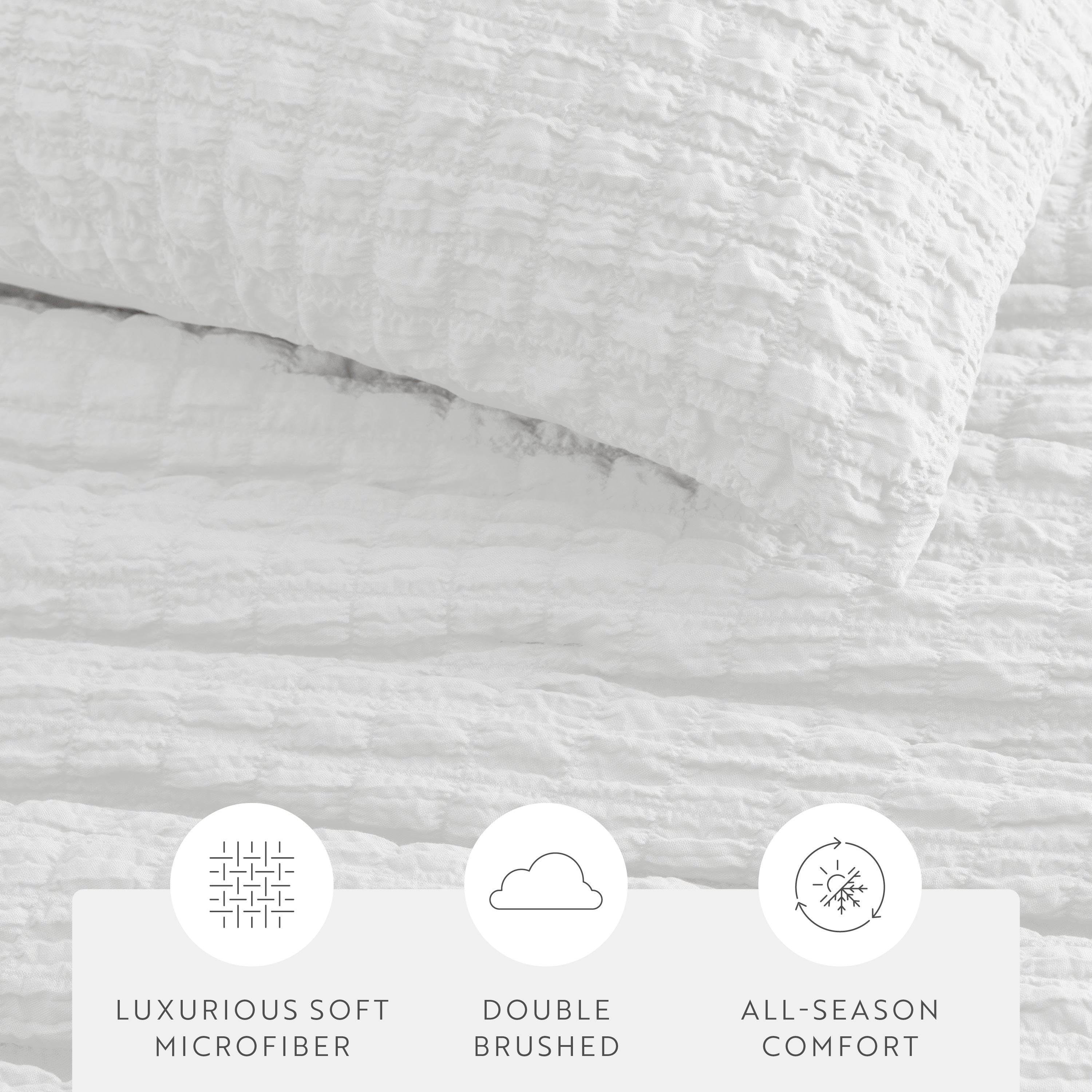 Seersucker Box Textured Down-Alternative Comforter Set