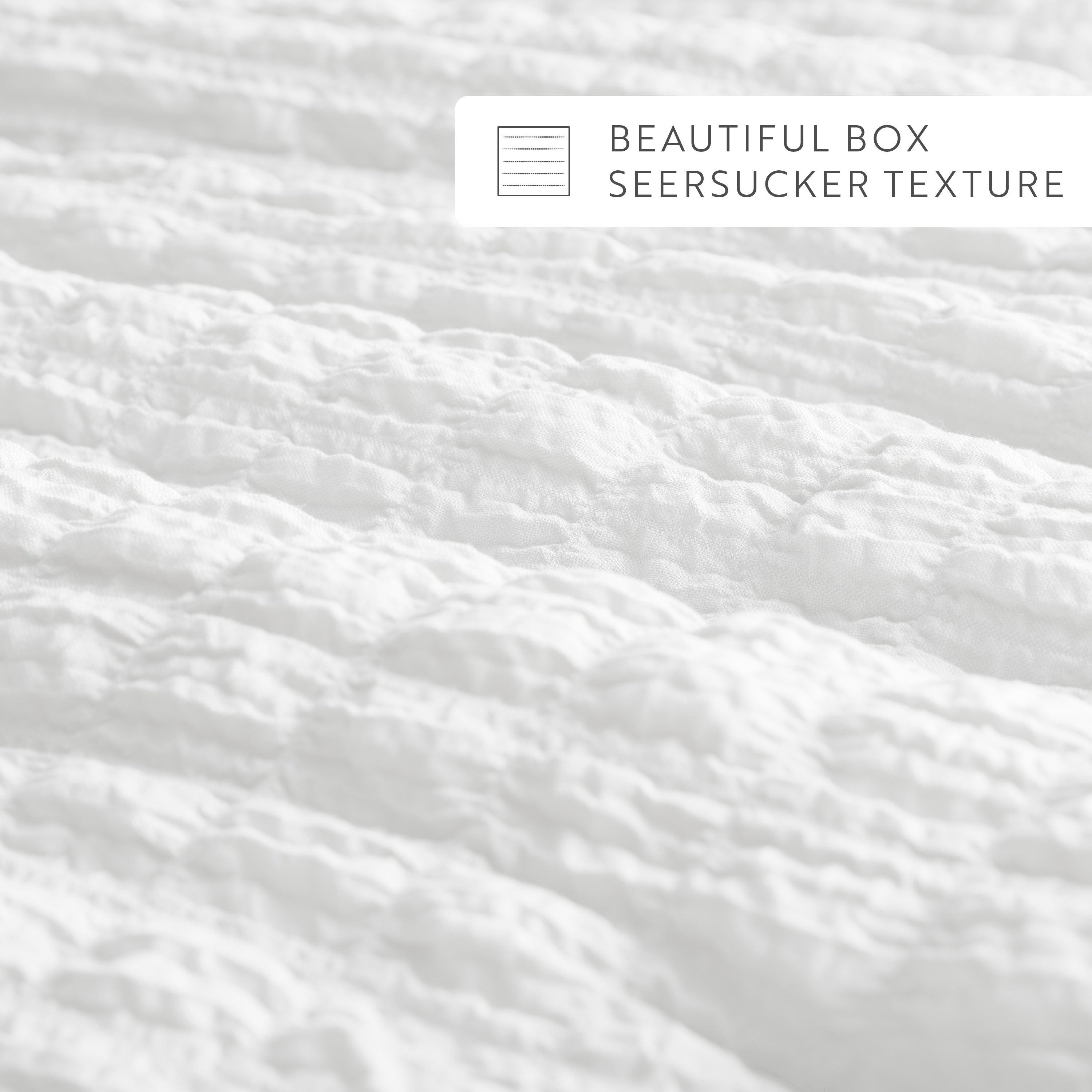 Seersucker Box Textured Down-Alternative Comforter Set