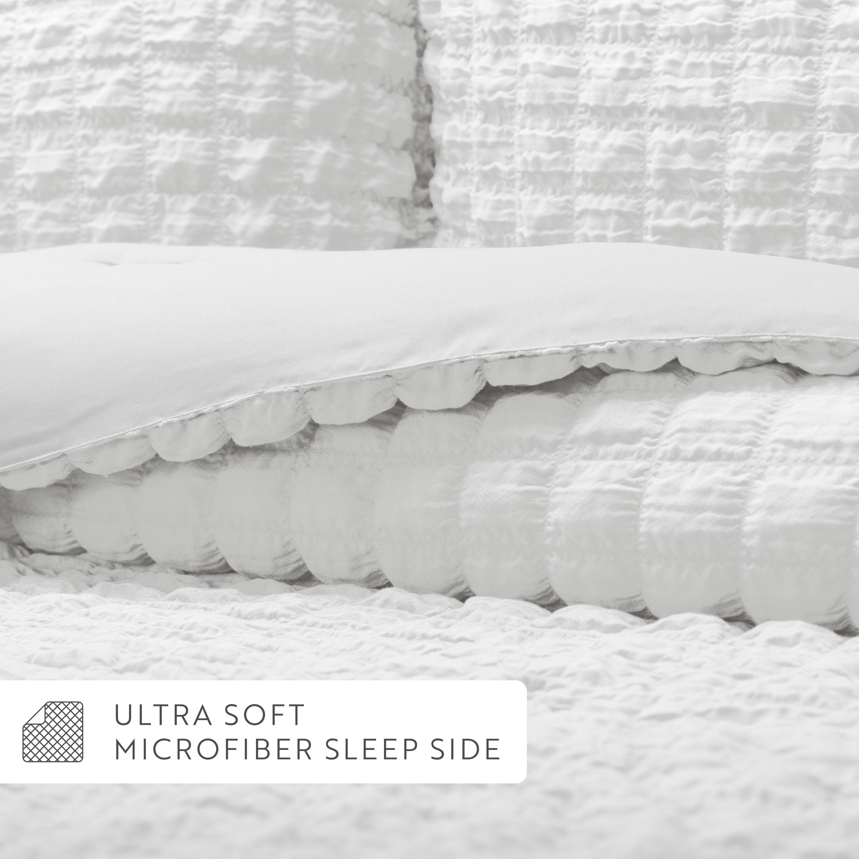 Seersucker Box Textured Down-Alternative Comforter Set