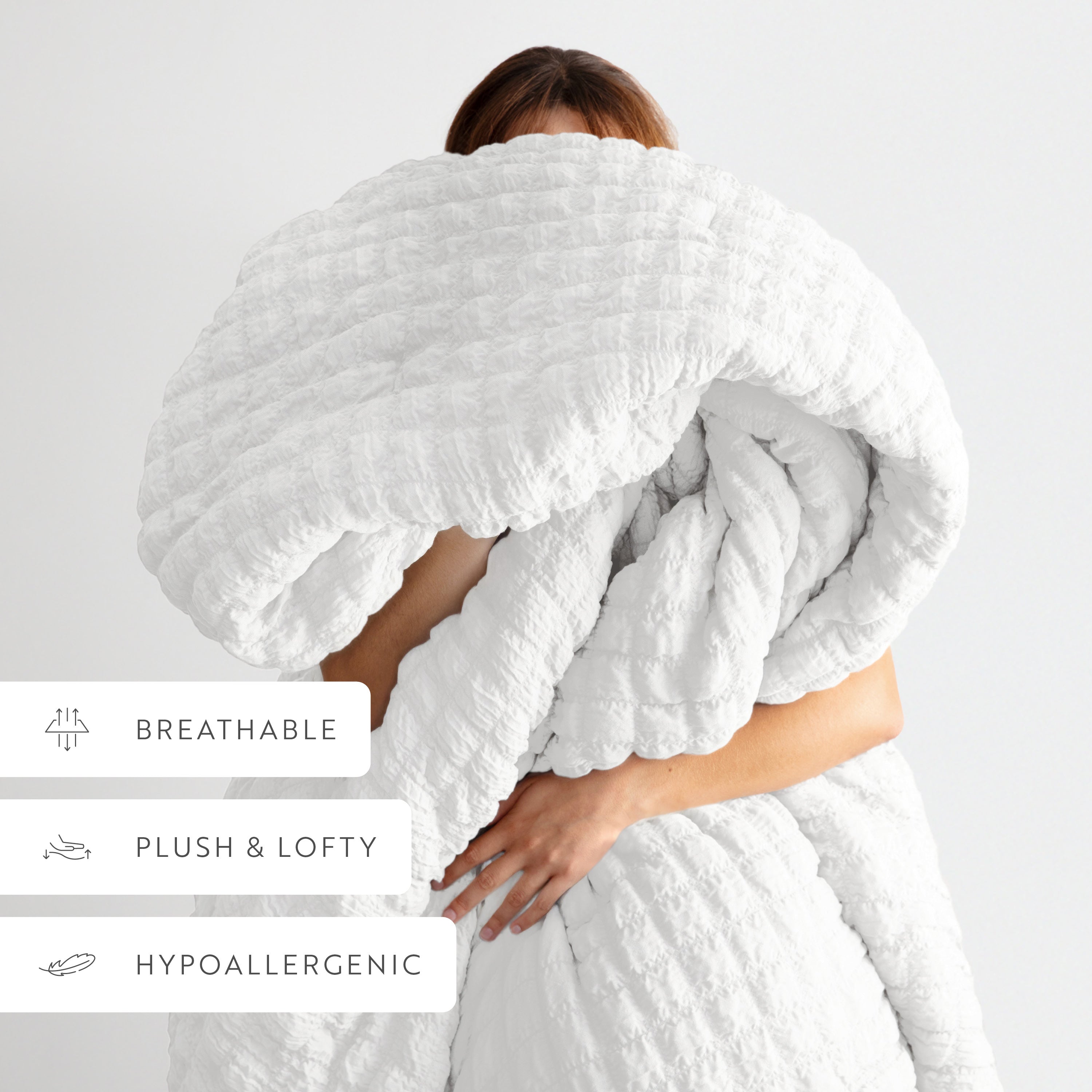 Seersucker Box Textured Down-Alternative Comforter Set