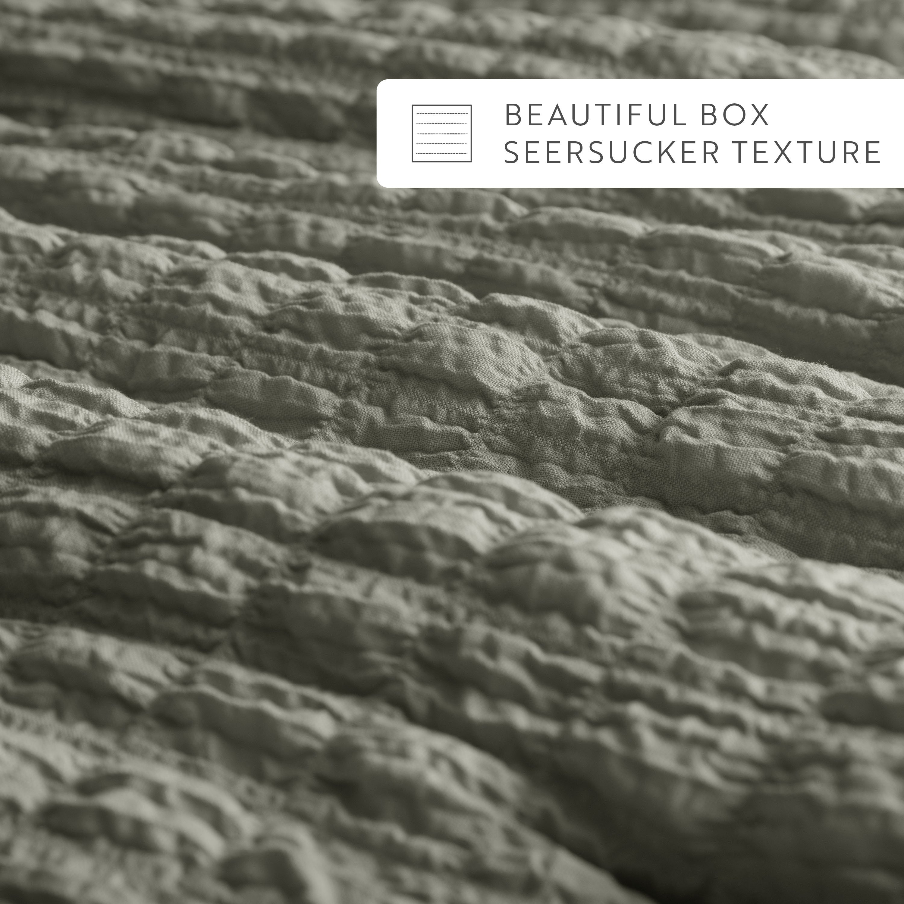 Seersucker Box Textured Down-Alternative Comforter Set
