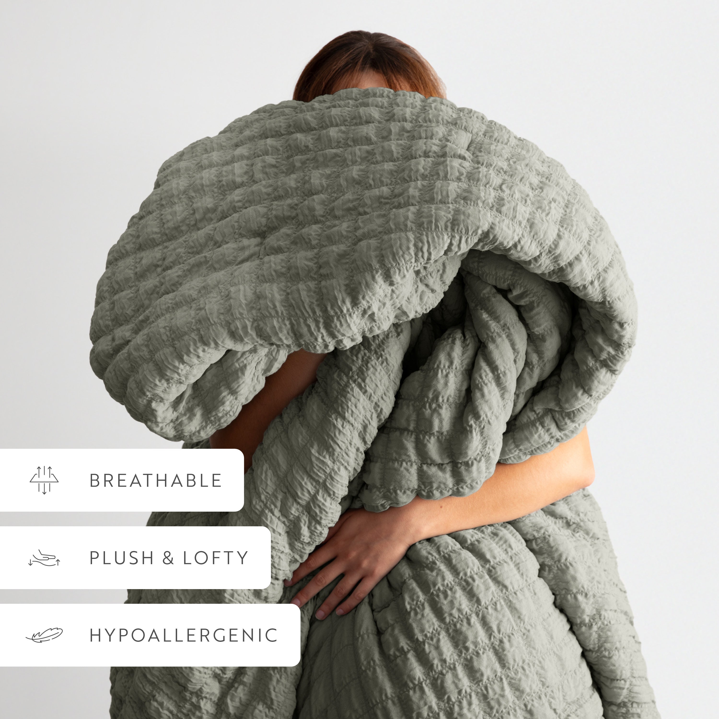 Seersucker Box Textured Down-Alternative Comforter Set