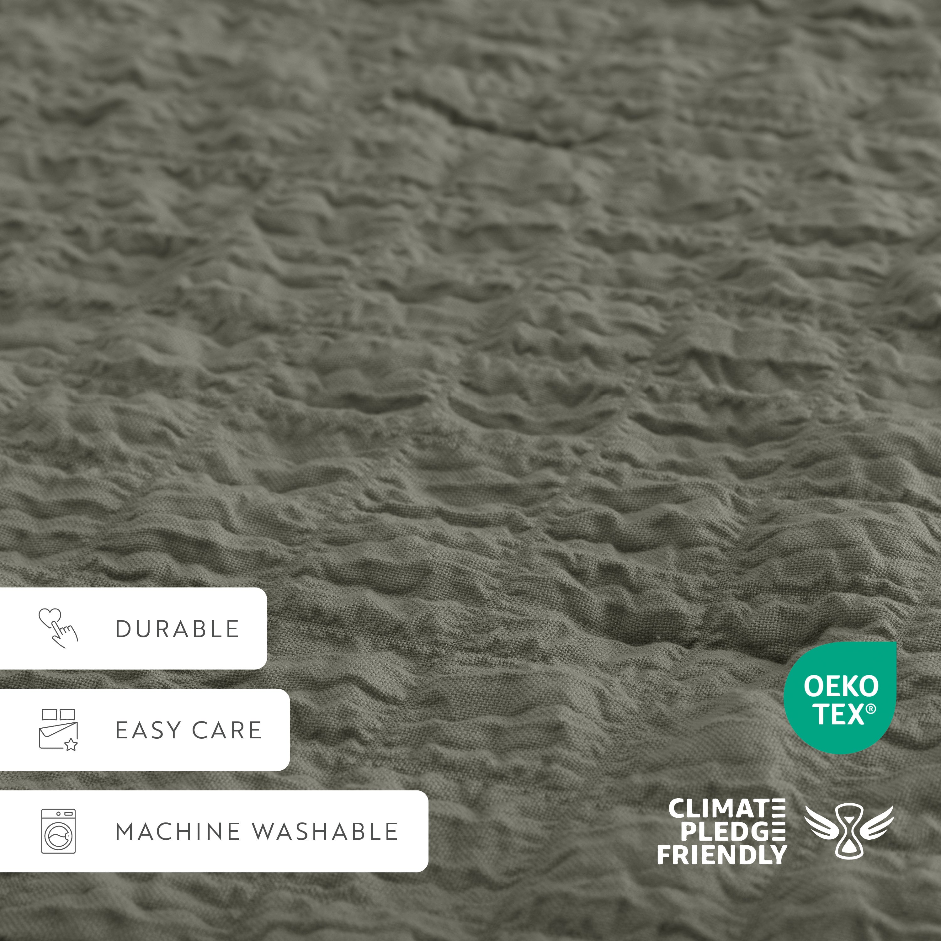 Seersucker Box Textured Down-Alternative Comforter Set