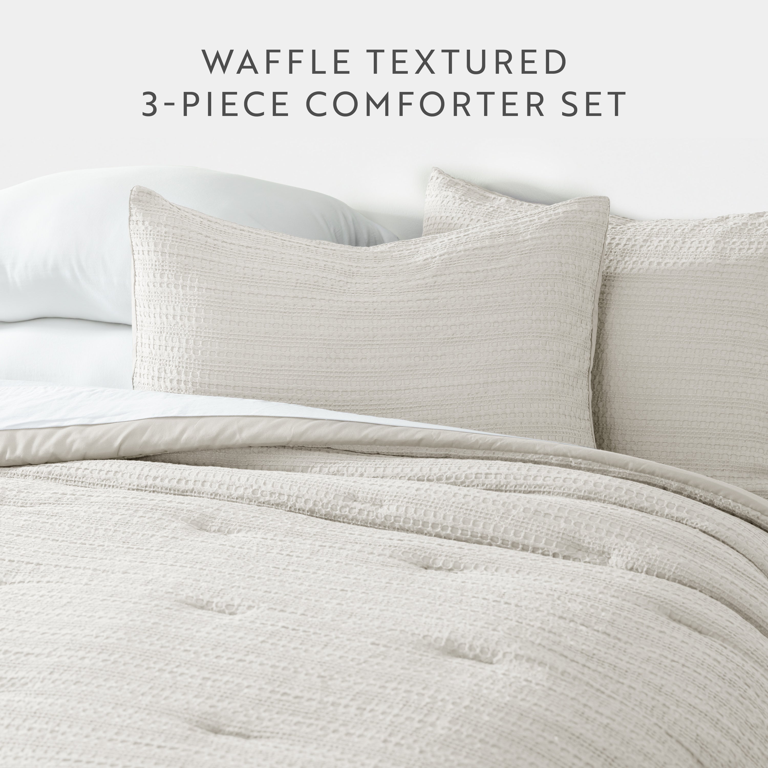 Waffle Textured Down-Alternative Comforter Set