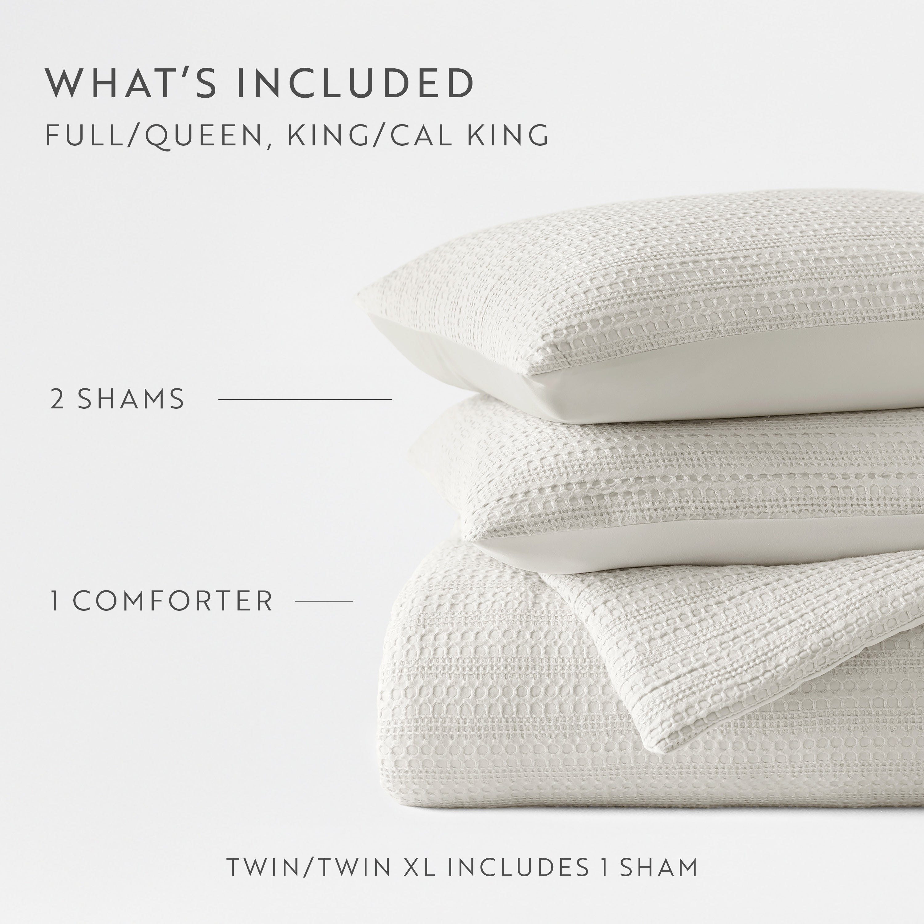 Waffle Textured Down-Alternative Comforter Set