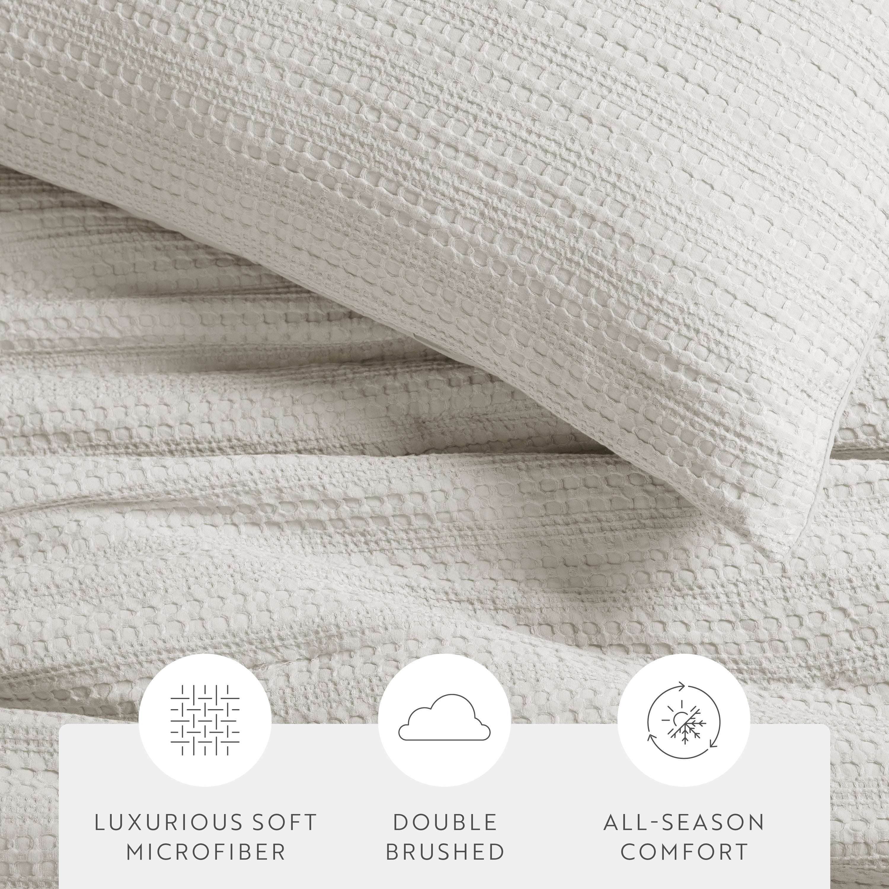 Waffle Textured Down-Alternative Comforter Set