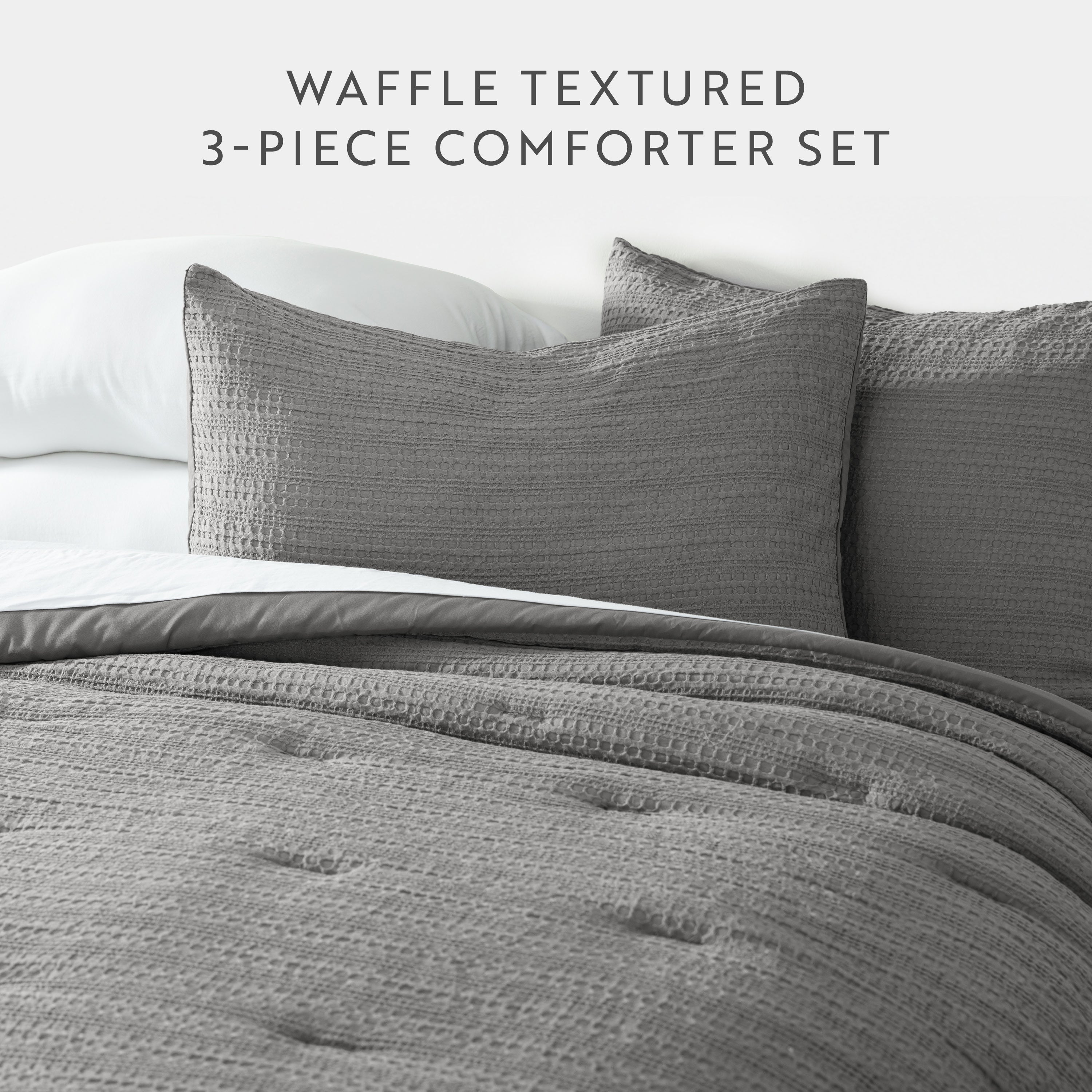 Waffle Textured Down-Alternative Comforter Set