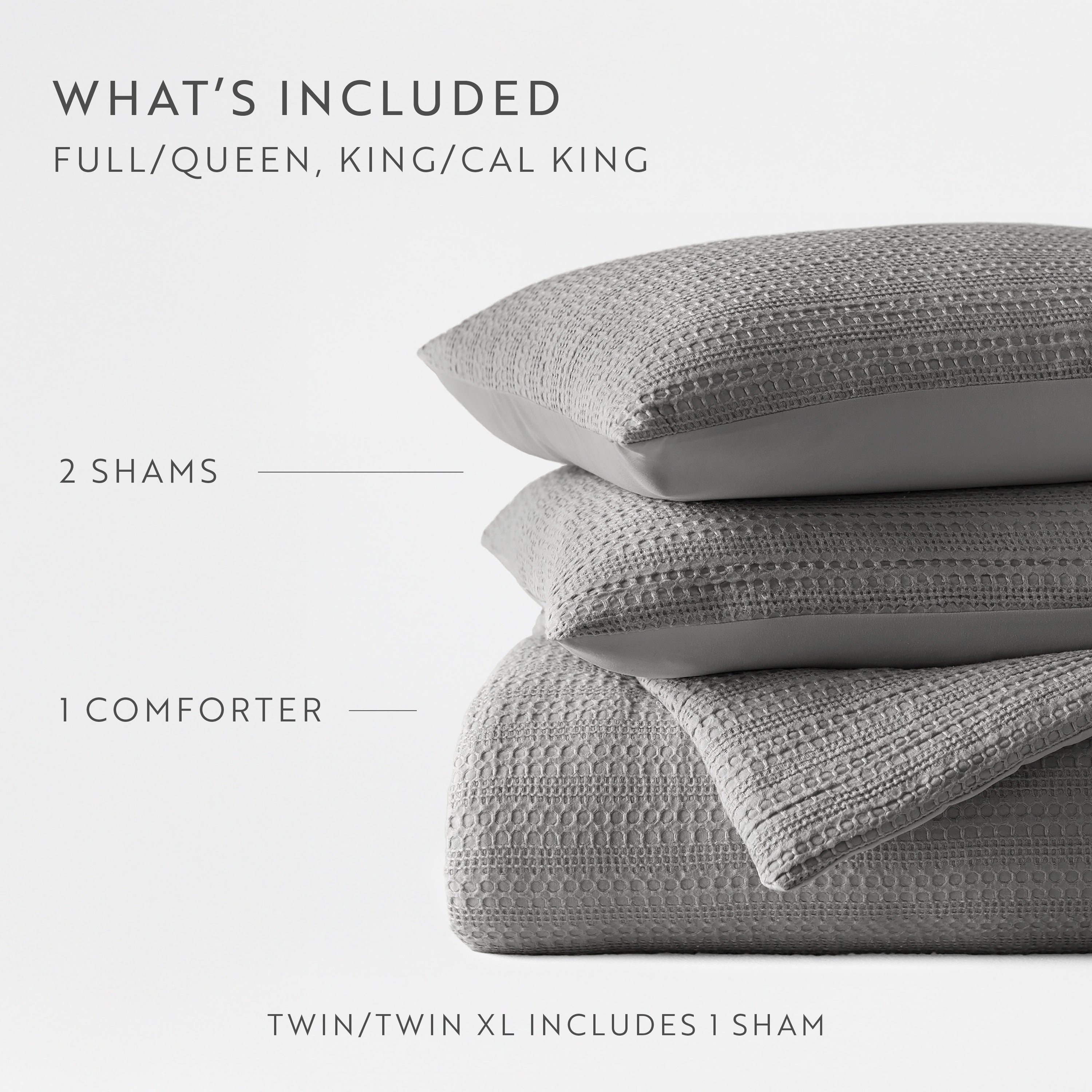 Waffle Textured Down-Alternative Comforter Set