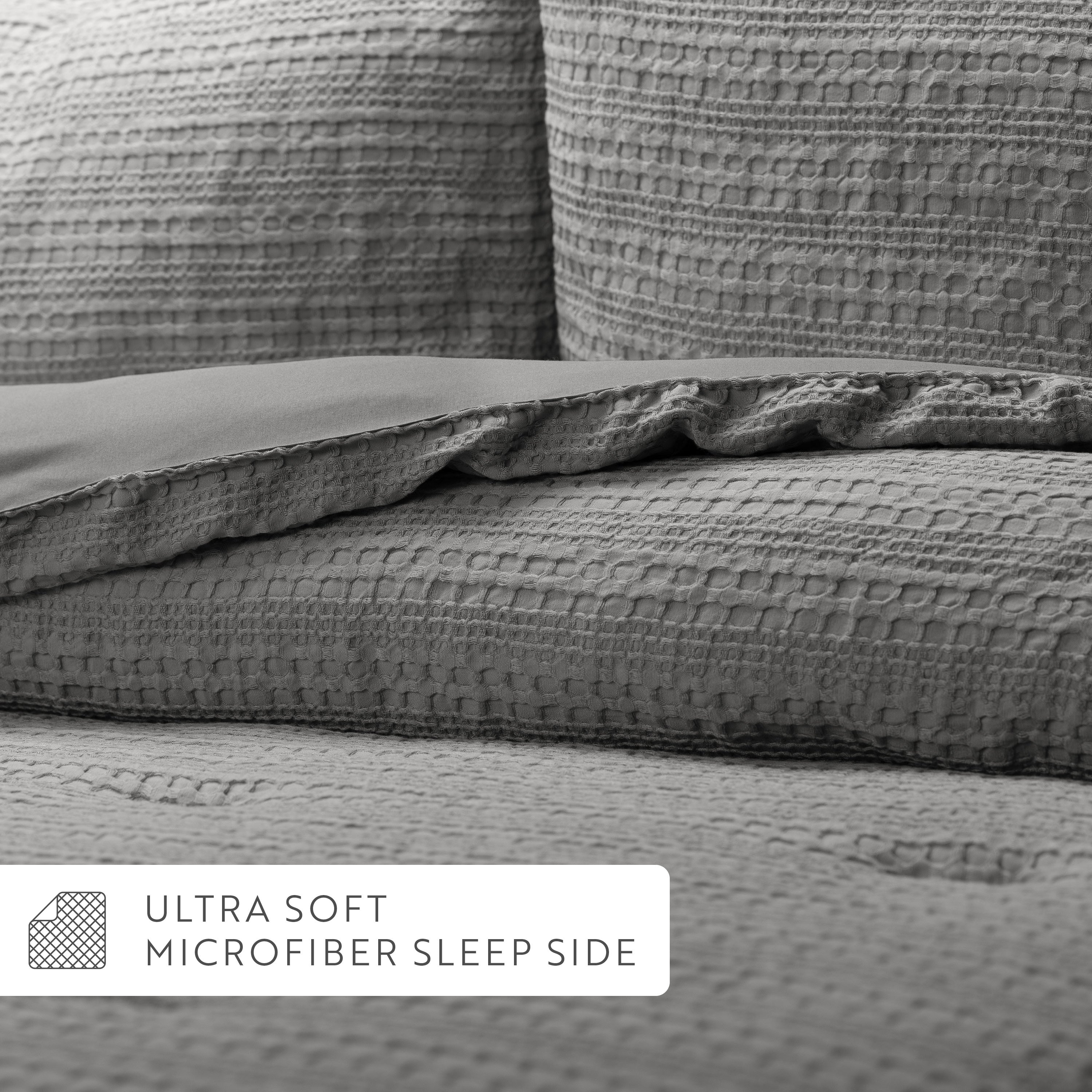 Waffle Textured Down-Alternative Comforter Set