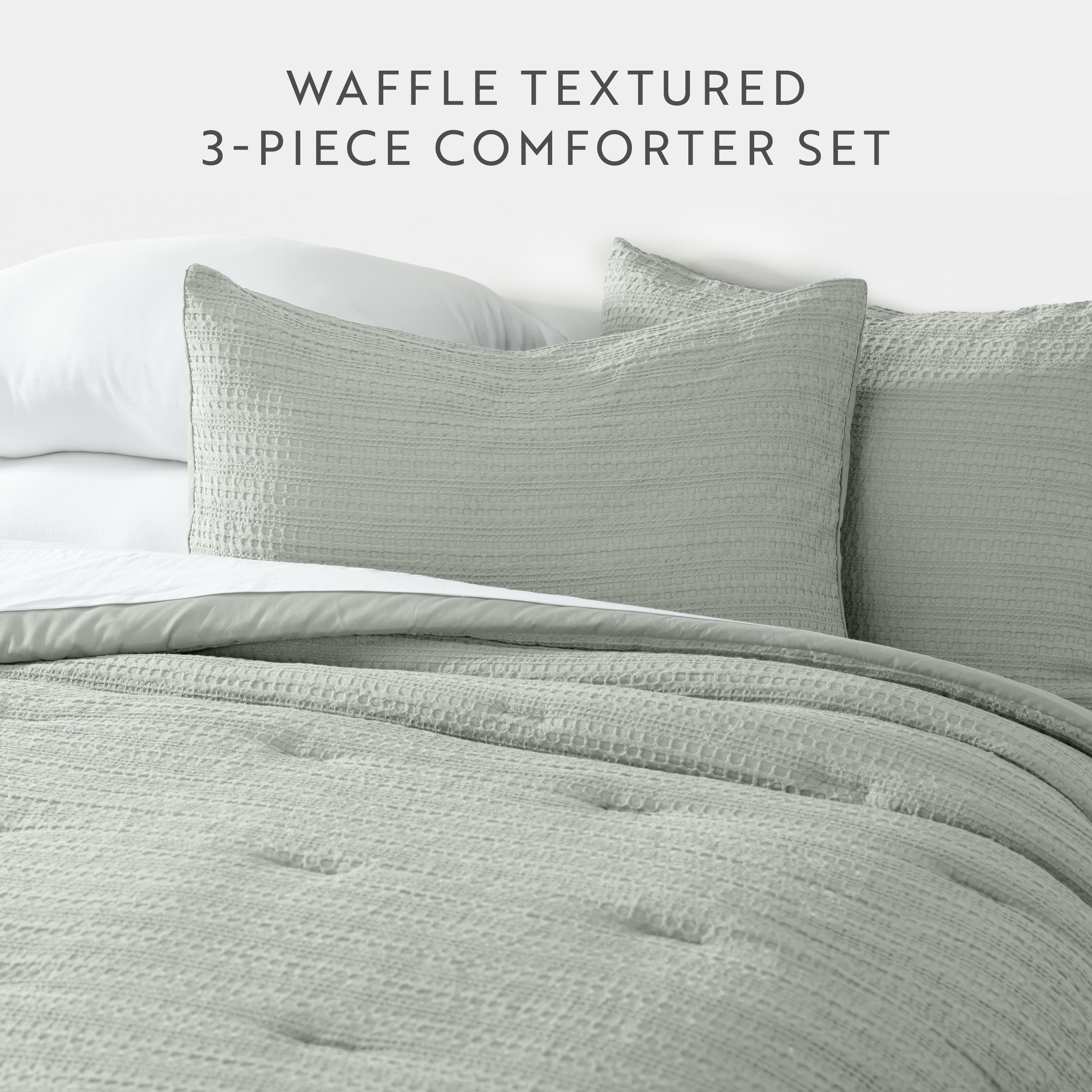 Waffle Textured Down-Alternative Comforter Set