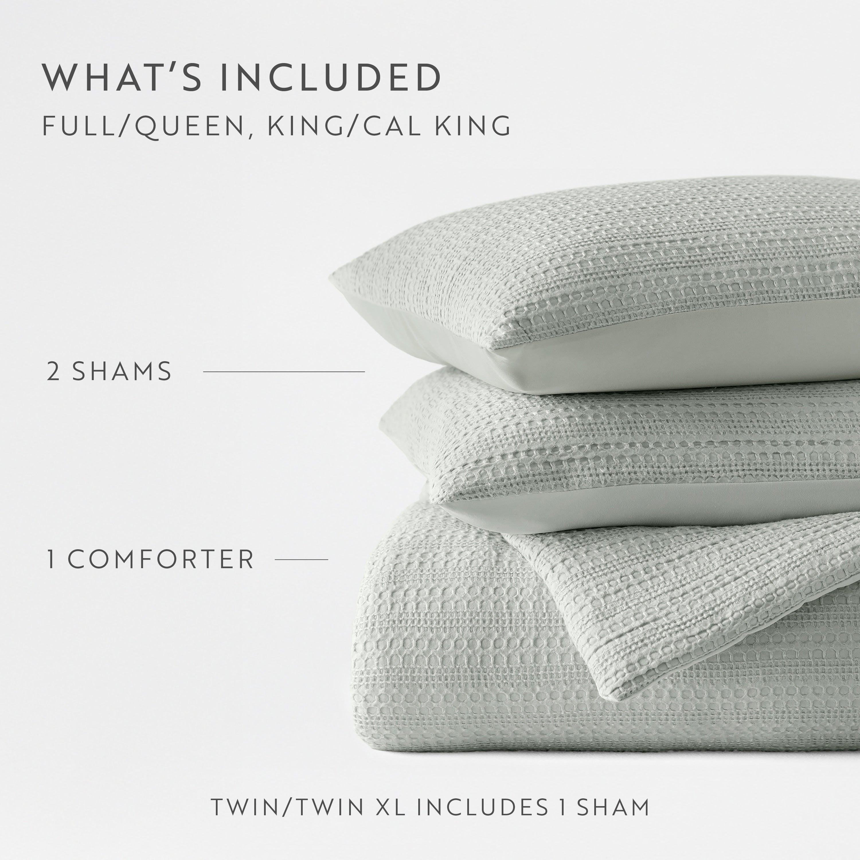 Waffle Textured Down-Alternative Comforter Set