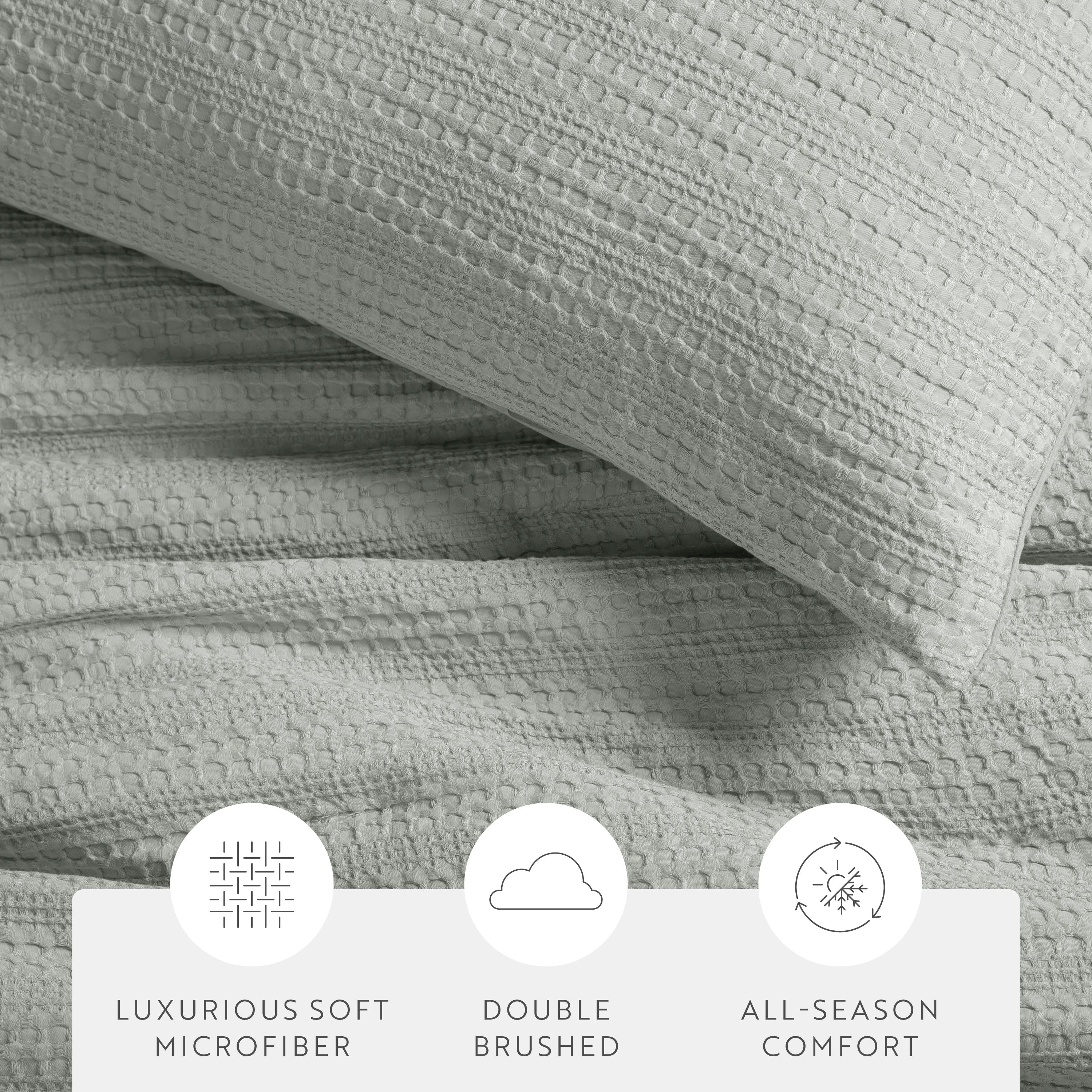 Waffle Textured Down-Alternative Comforter Set